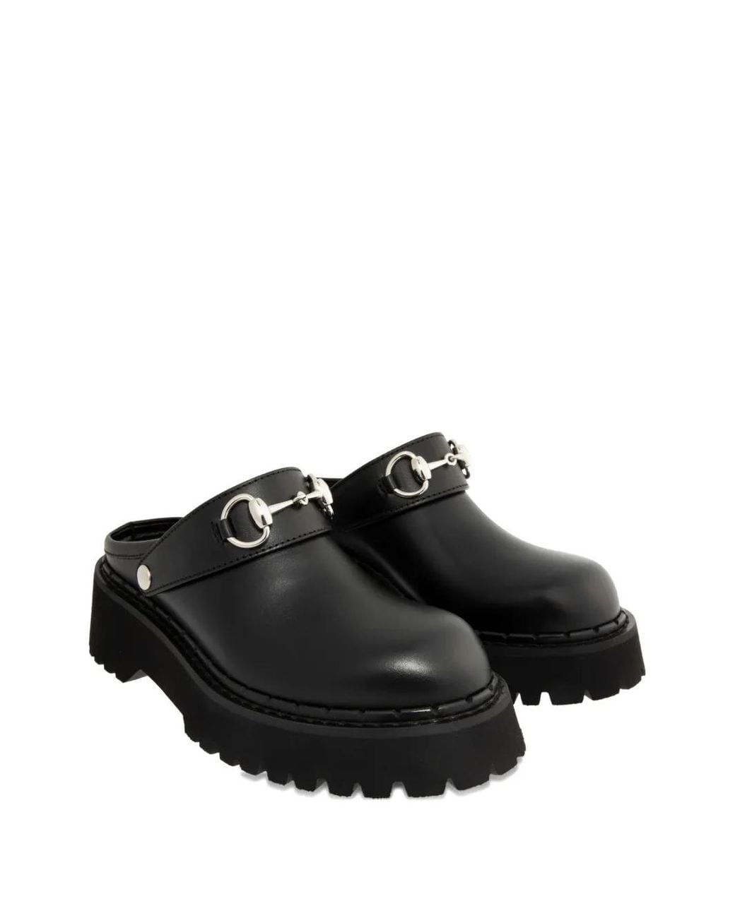 Gucci Black Mule With Horsebit, Leather