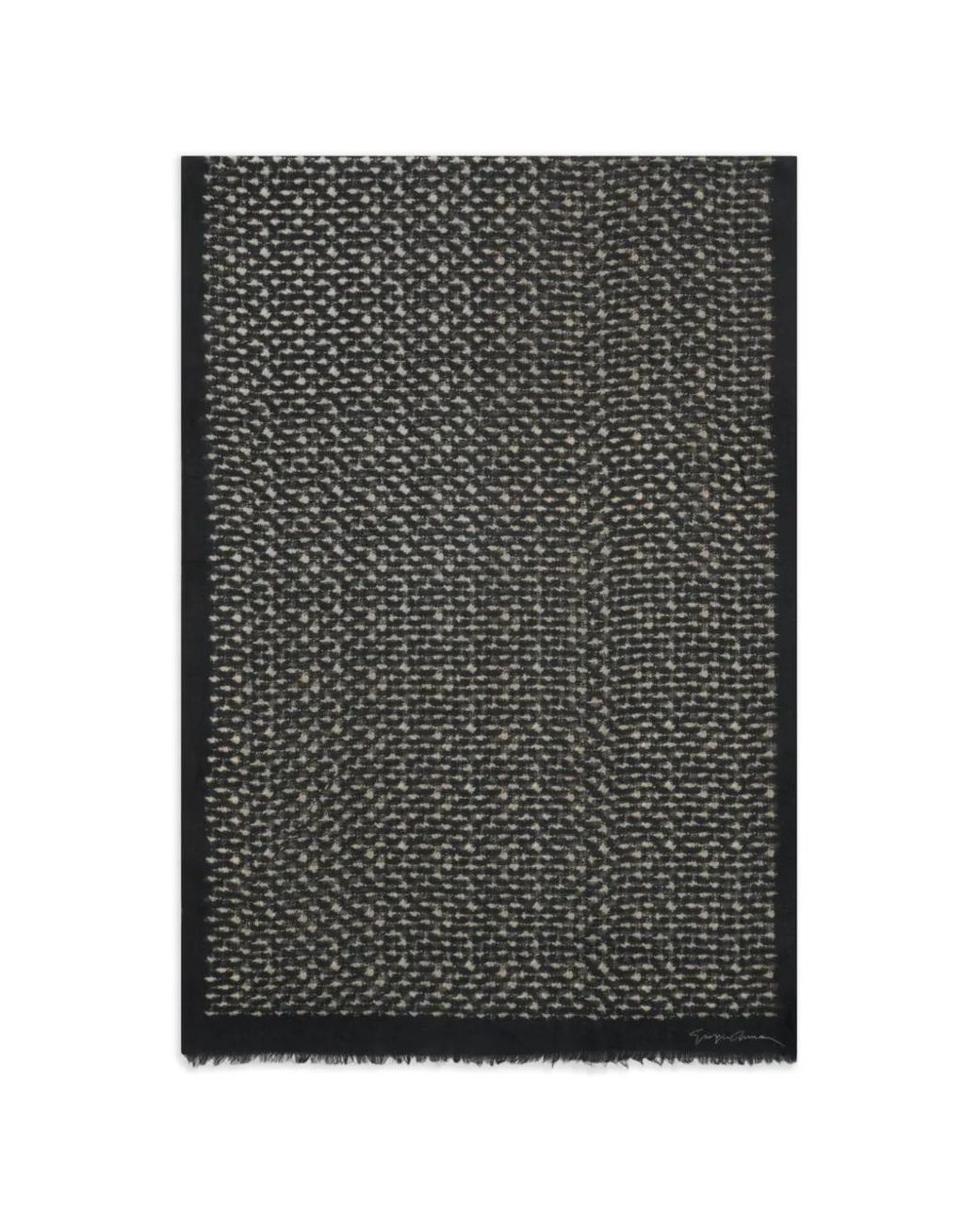 Écharpe À Motif Monogrammé Giorgio Armani en coloris Black
