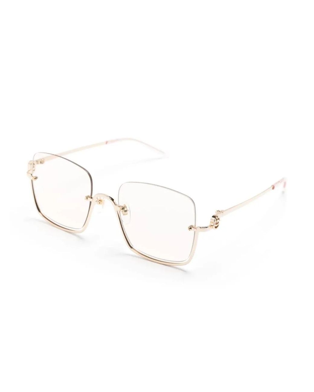Gucci Natural Oversized Square Frame Sunglasses