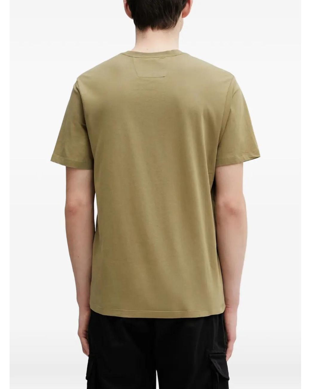 C P Company Green Logo-Print Short-Sleeve T-Shirt for men