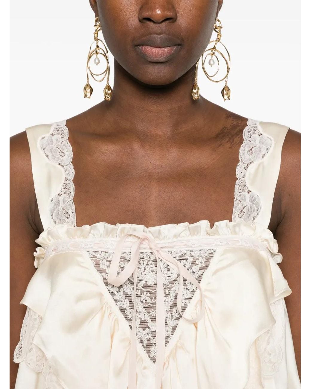 Top Con Inserti di Chloé in White