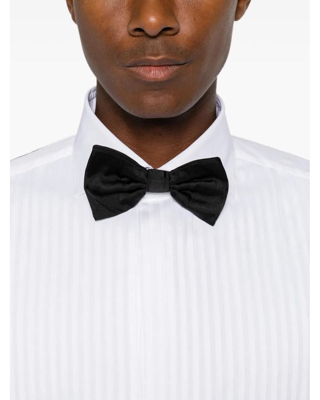 Truzzi White Pleated-Bib Shirt for men