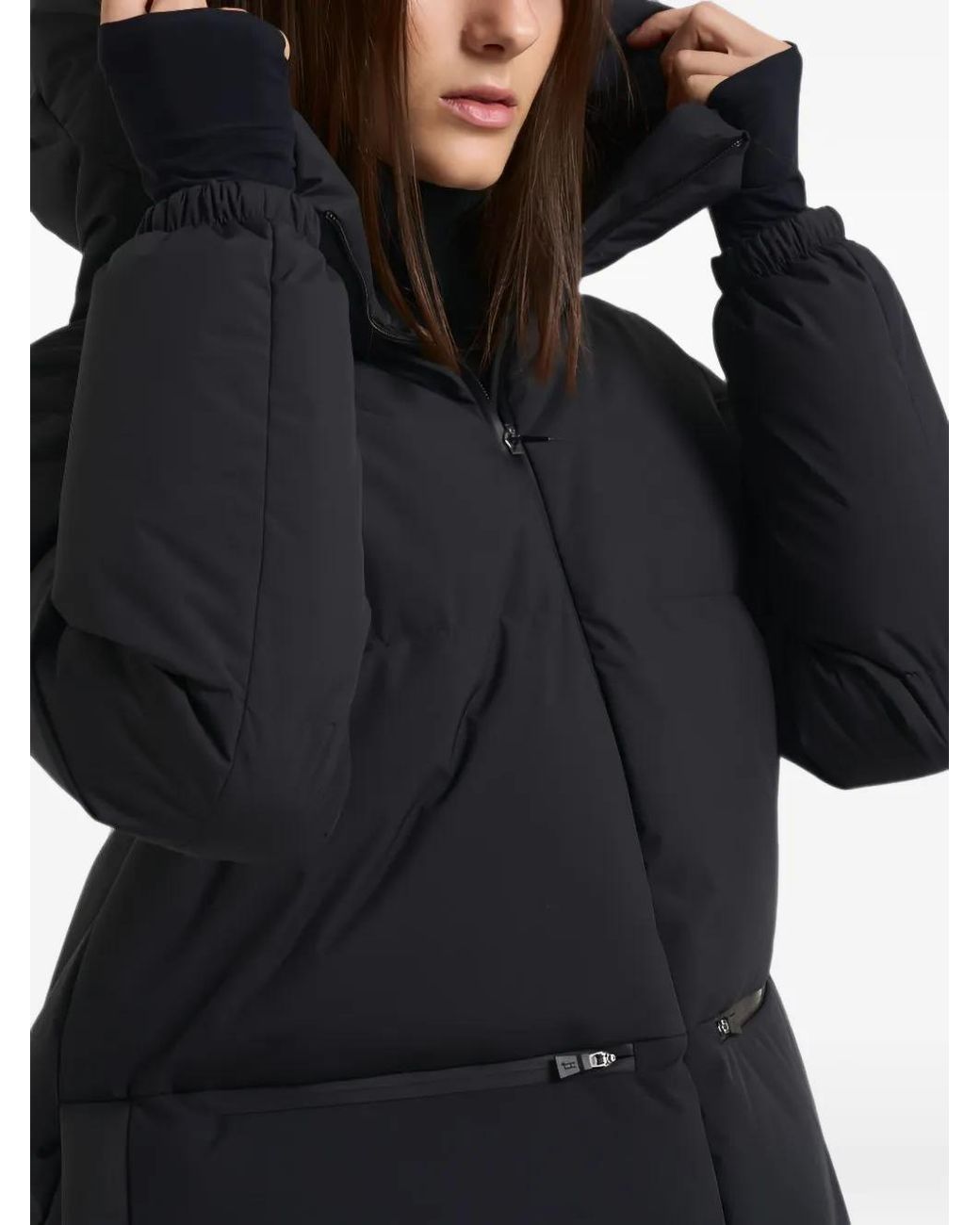 Herno Black Quilted Hooded Padded Jacket