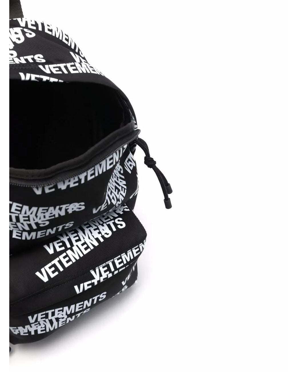 Vetements Black Logo-Print Backpack for men