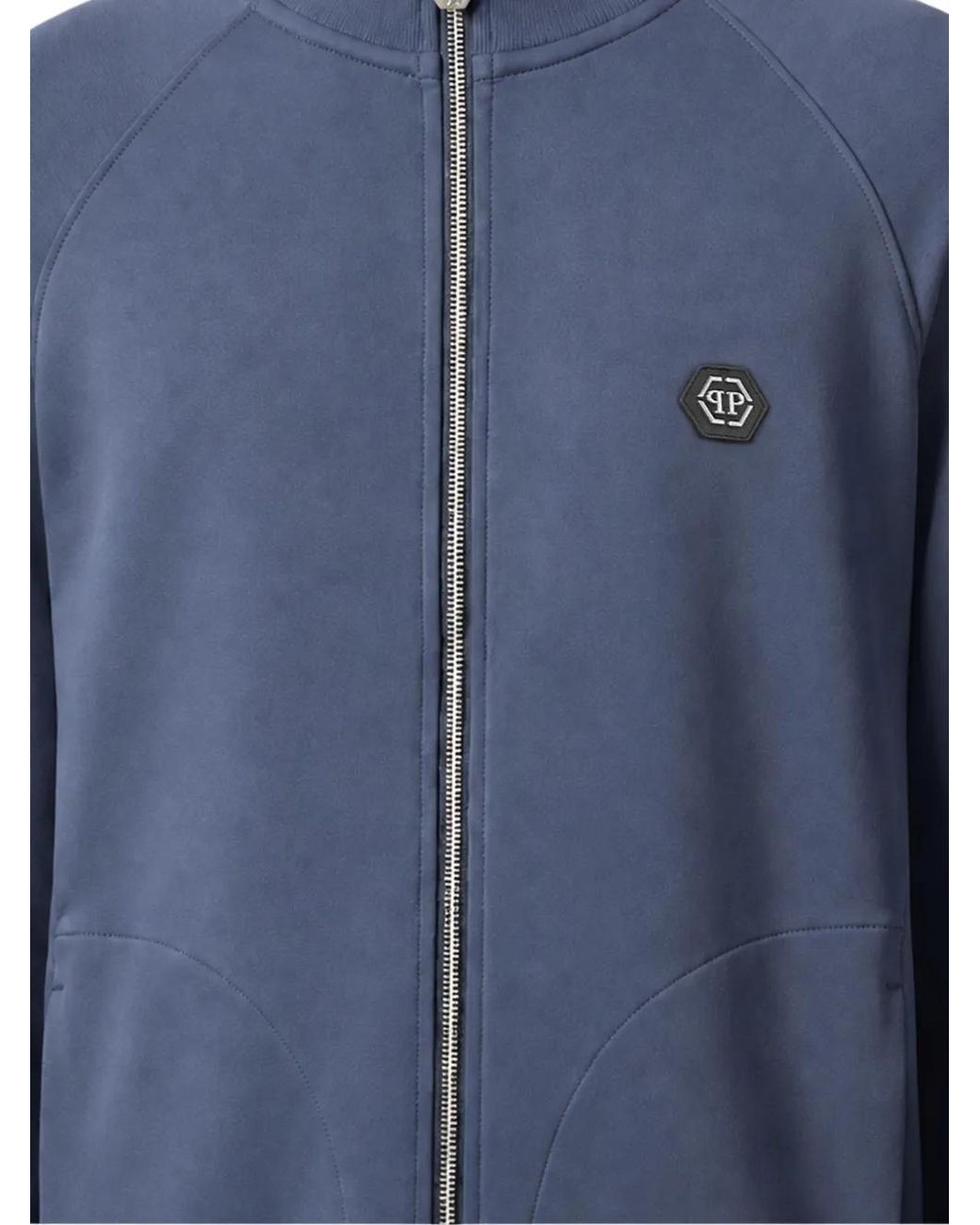 Philipp Plein Blue Tracksuit Jacket Ls Racing Club for men