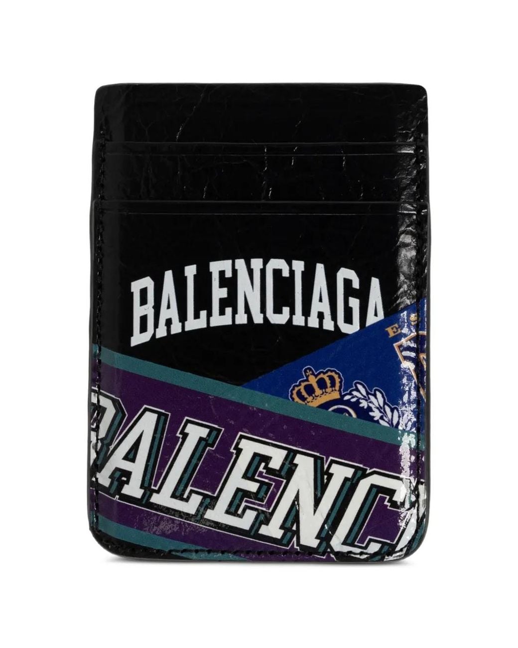 Balenciaga Black Cash Magnet Card Holder for men
