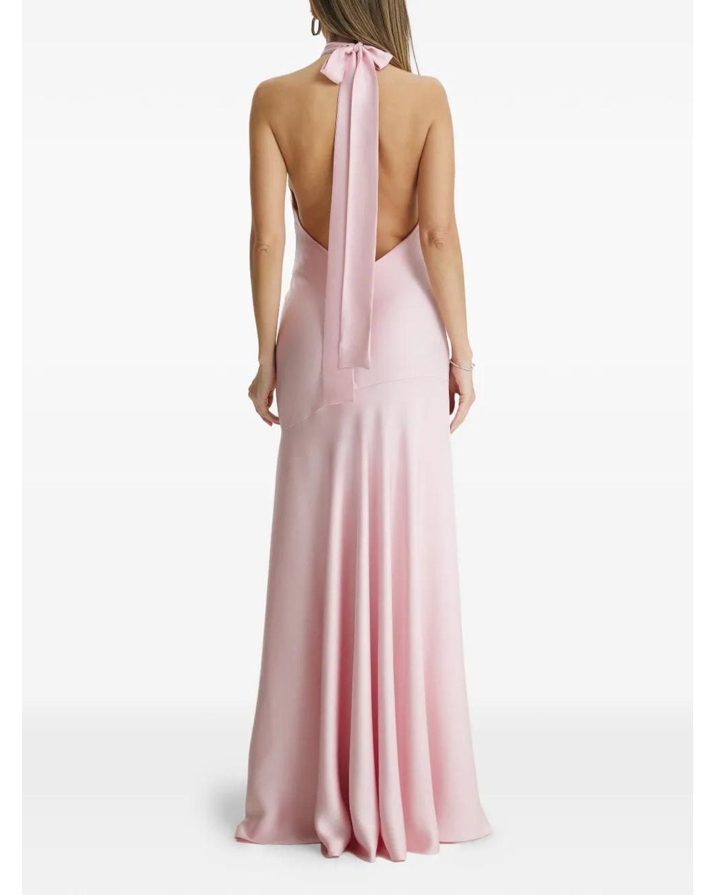 Il Volo Pink Halter Neck Maxi Dress