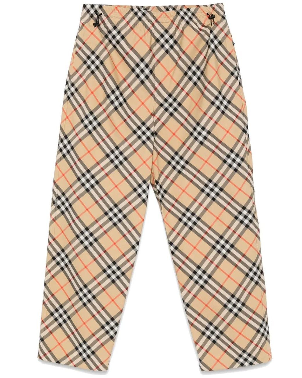 Burberry Blue Check Pants for men