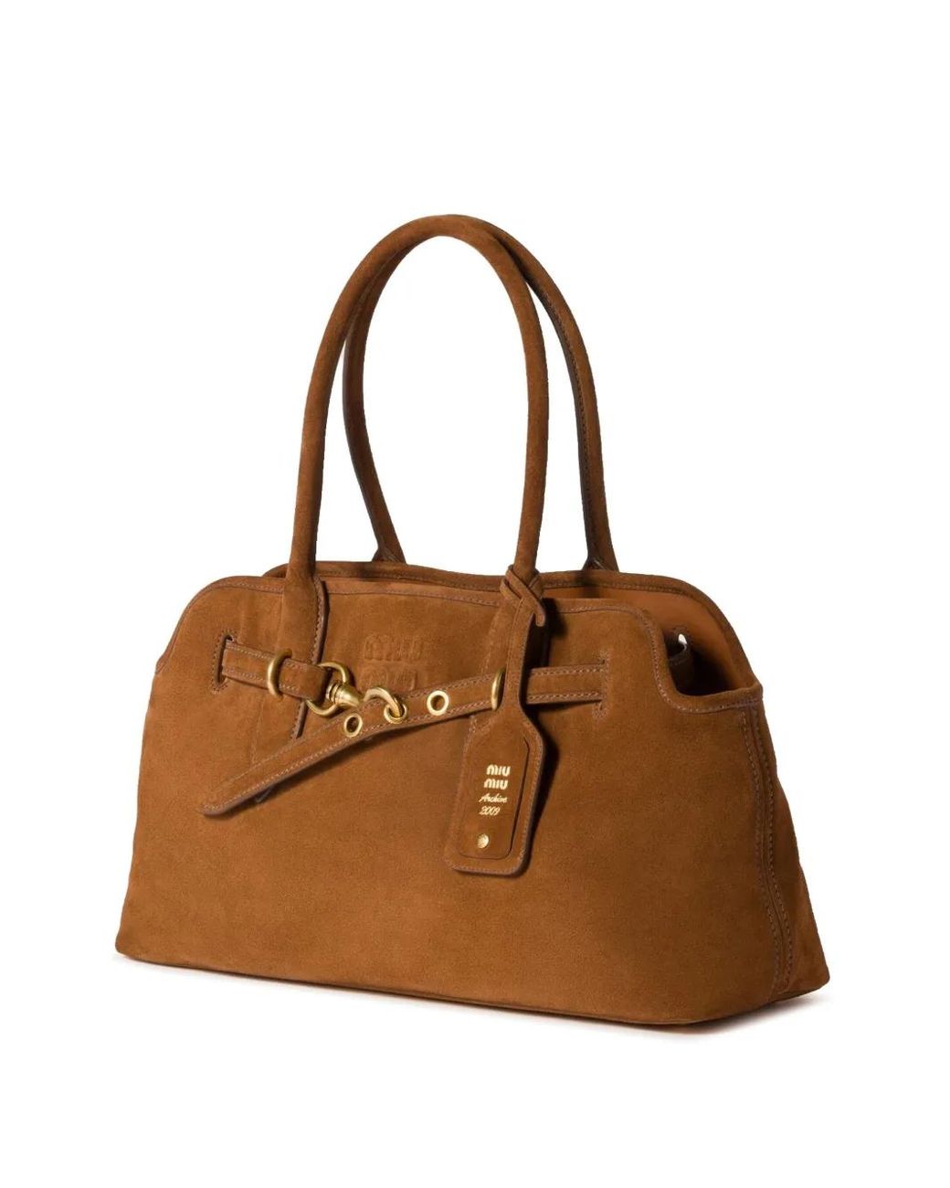 Miu Miu Brown Aventure Suede Bag