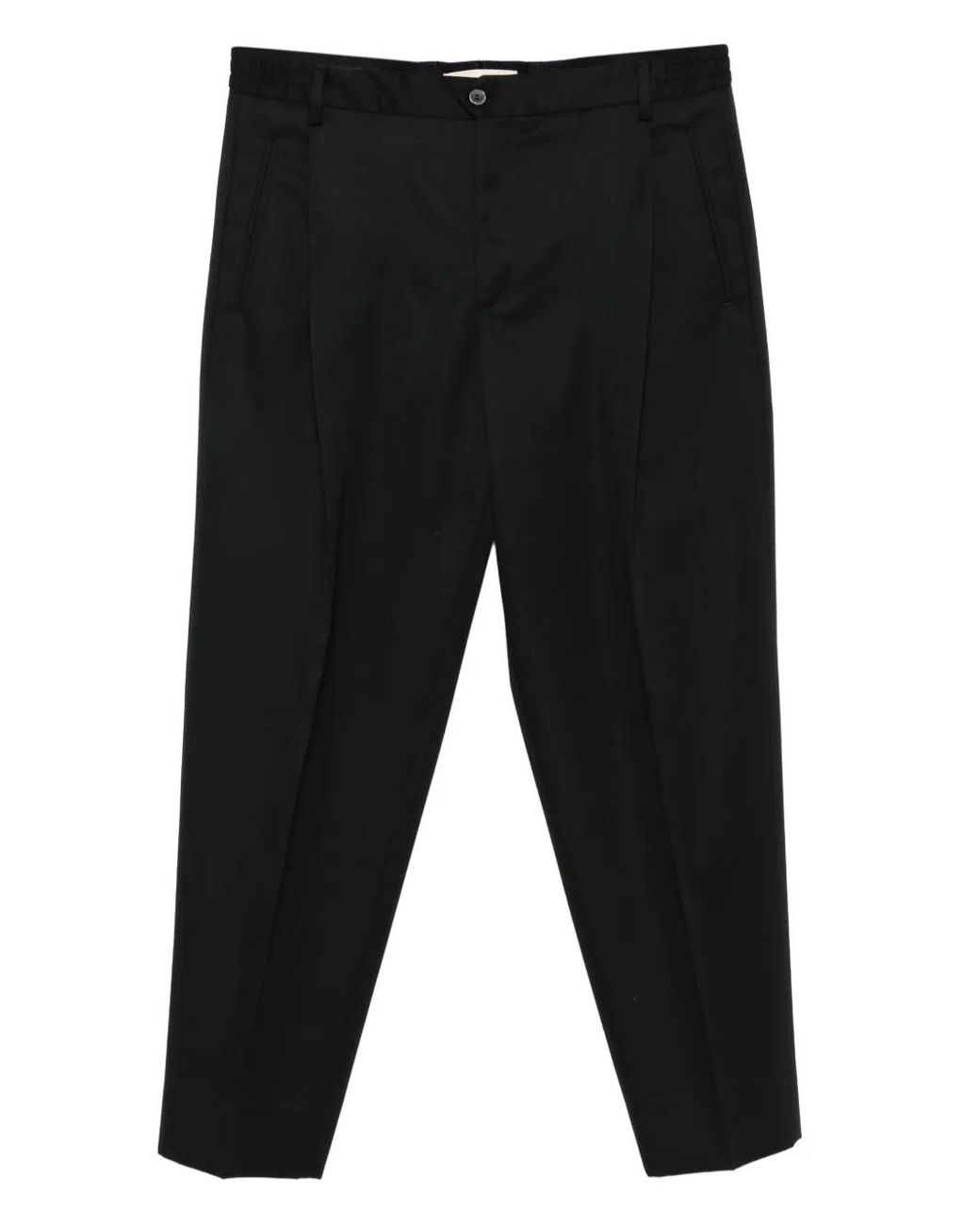 Briglia 1949 Black Pleated Wool Trousers for men