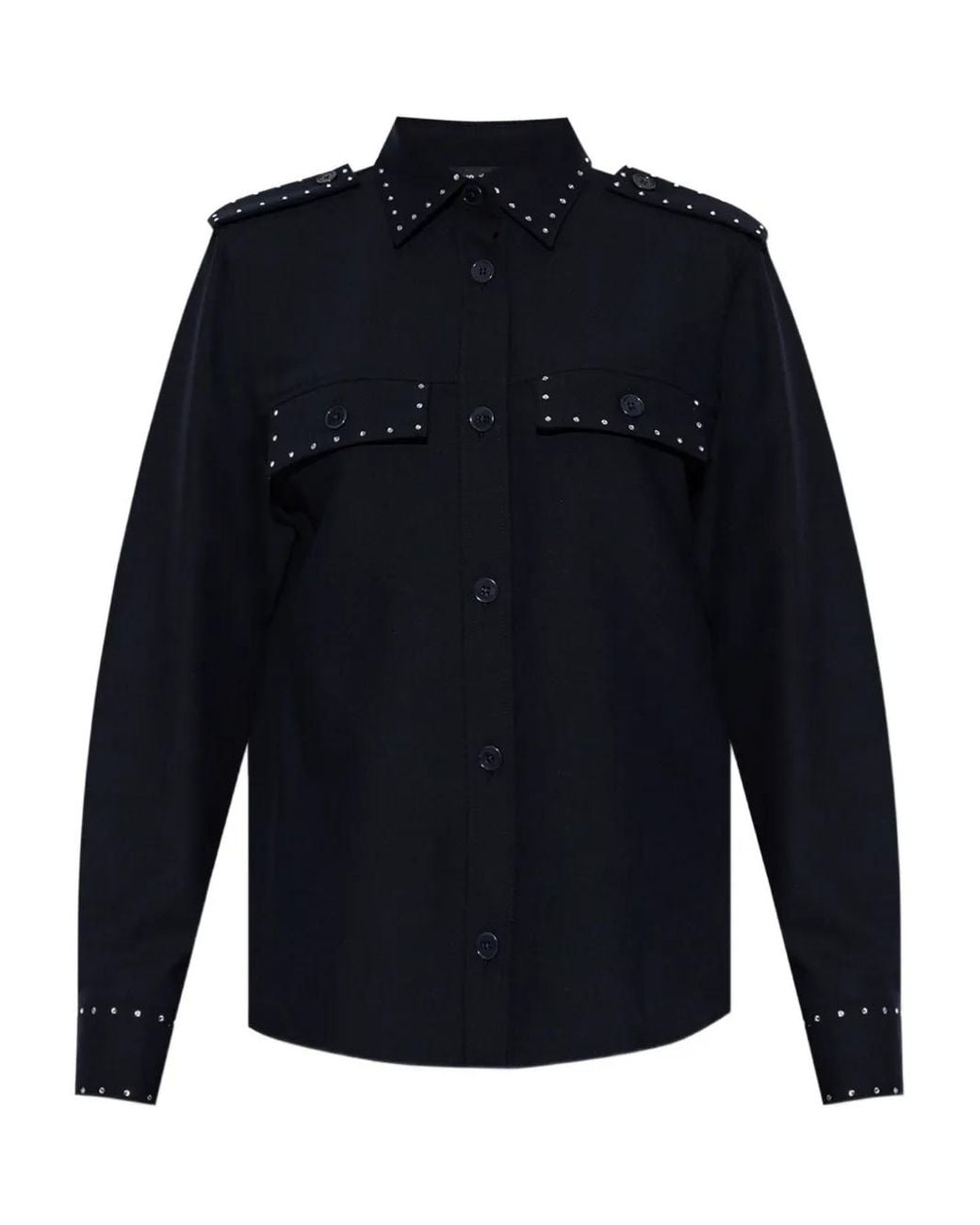 Zadig & Voltaire Blue Stud-Embellished Shirt