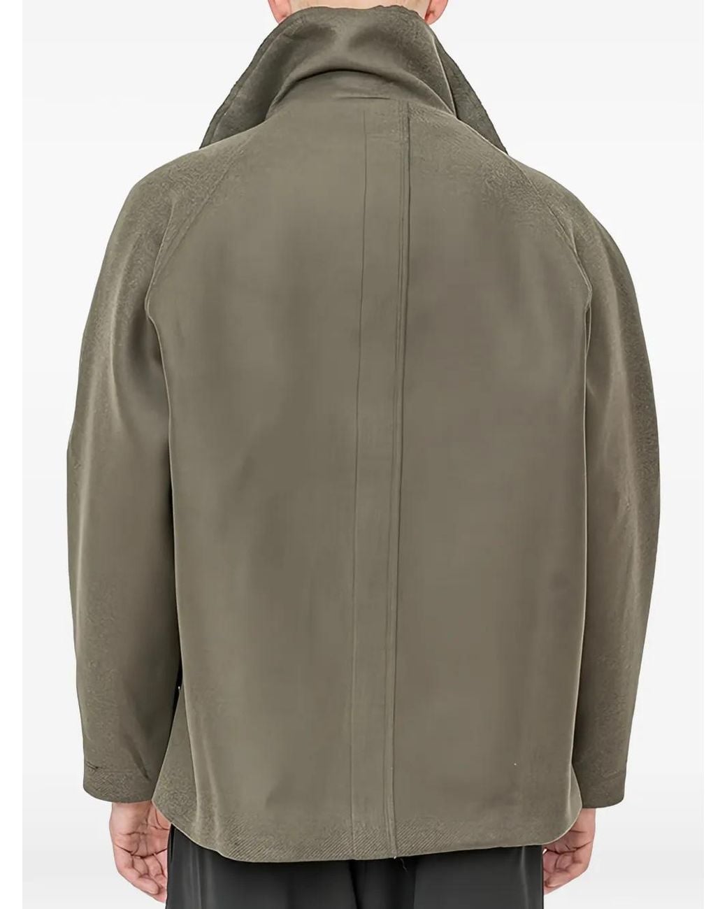 Isabel Benenato Gray Zip-Up Wool Jacket for men