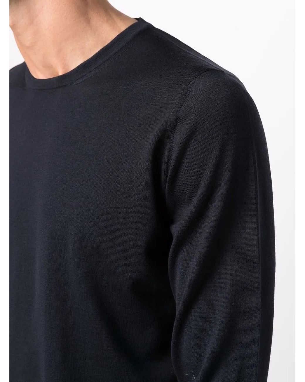 GOES BOTANICAL Blue Crew-Neck Knit Jumper for men