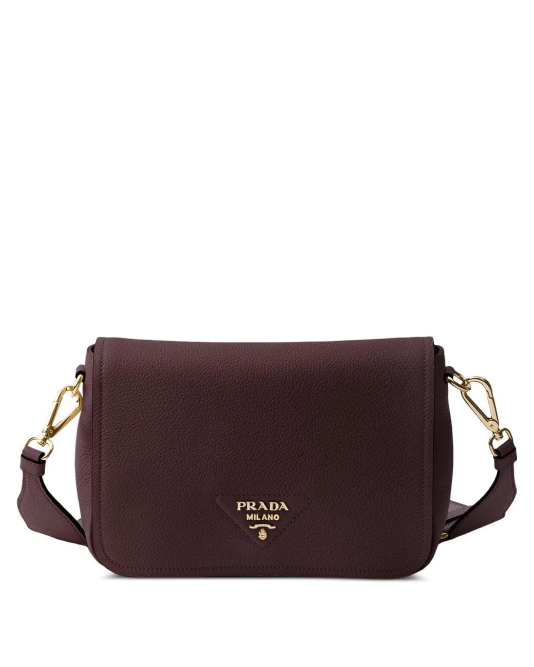 Prada Purple Sac Porté Épaule En Cuir