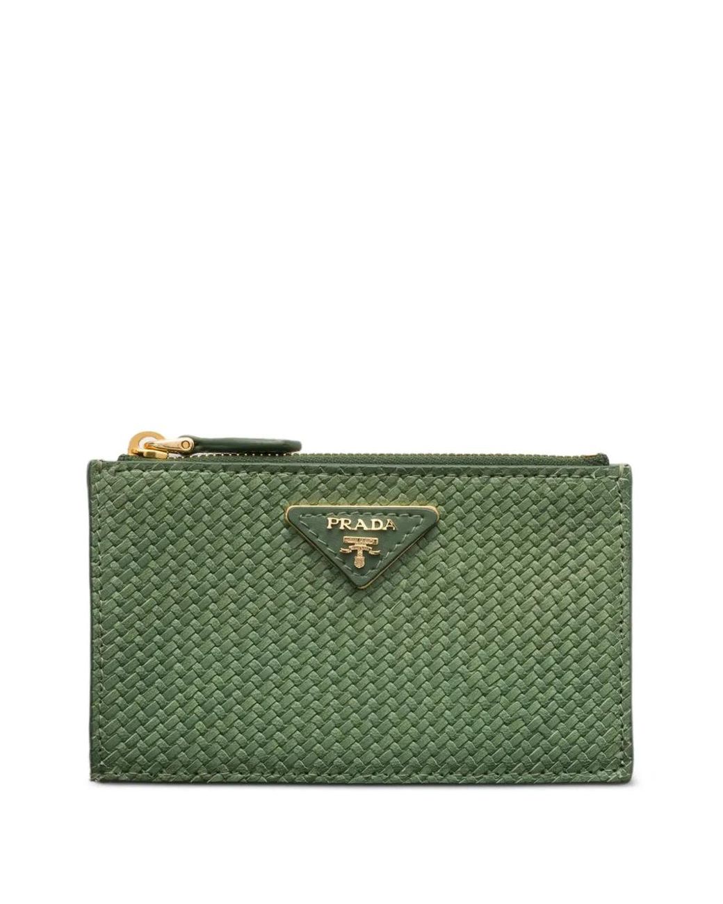 Prada Green Madras Kartenetui