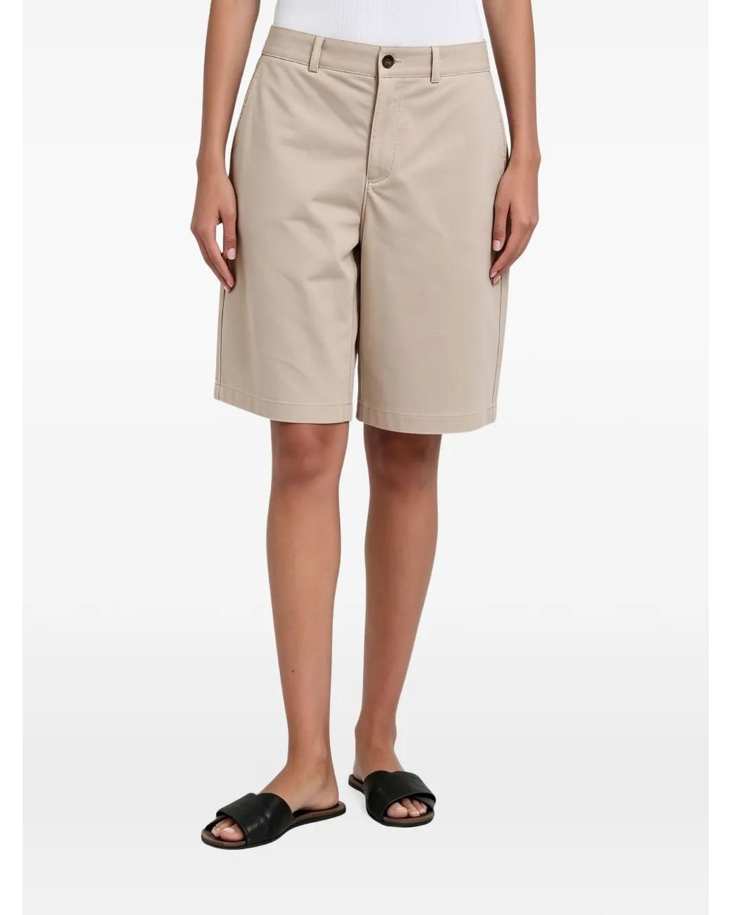 Brunello Cucinelli Natural Cotton-Blend Shorts