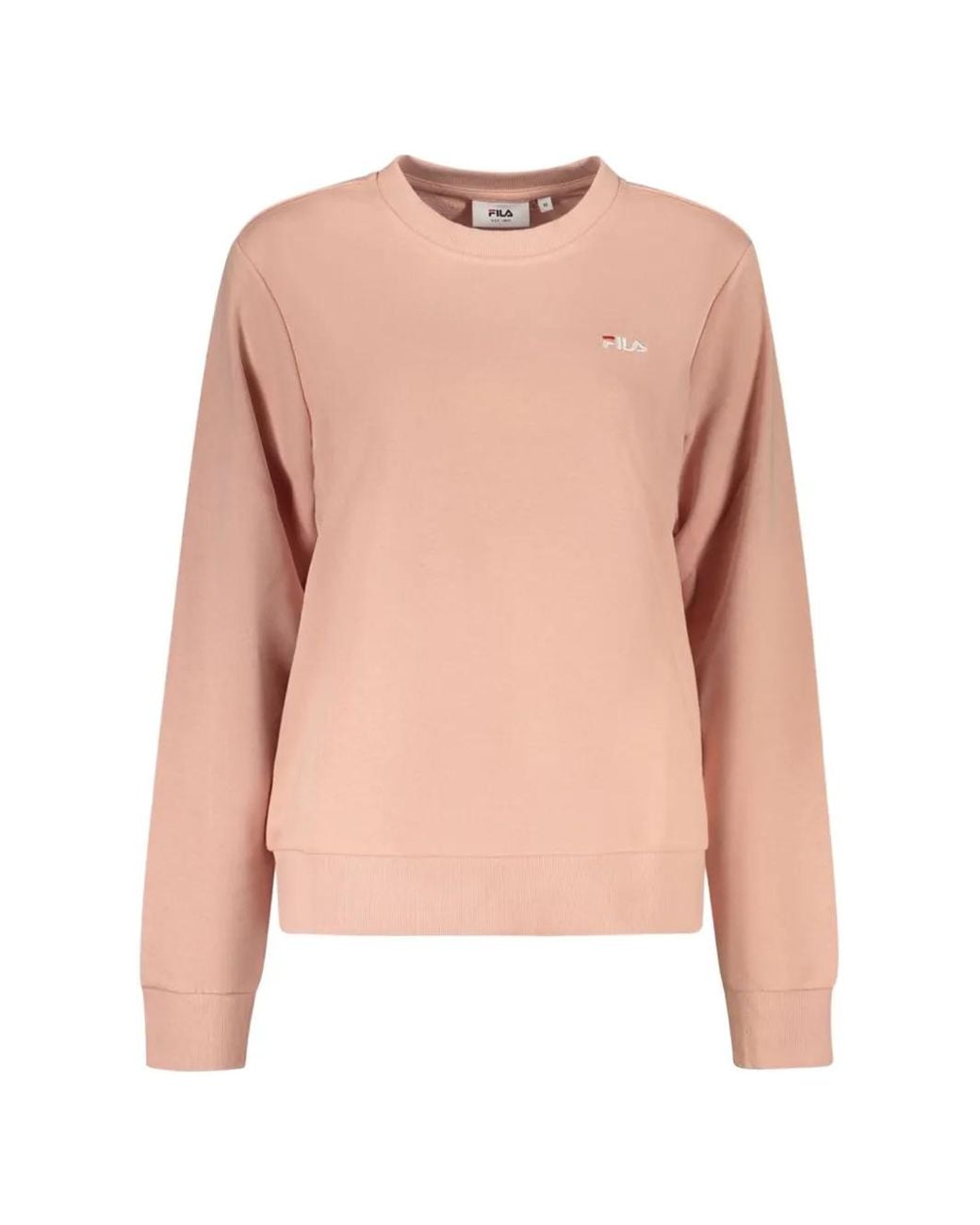 Fila Pink Logo-Embroidered Crew-Neck Sweatshirt