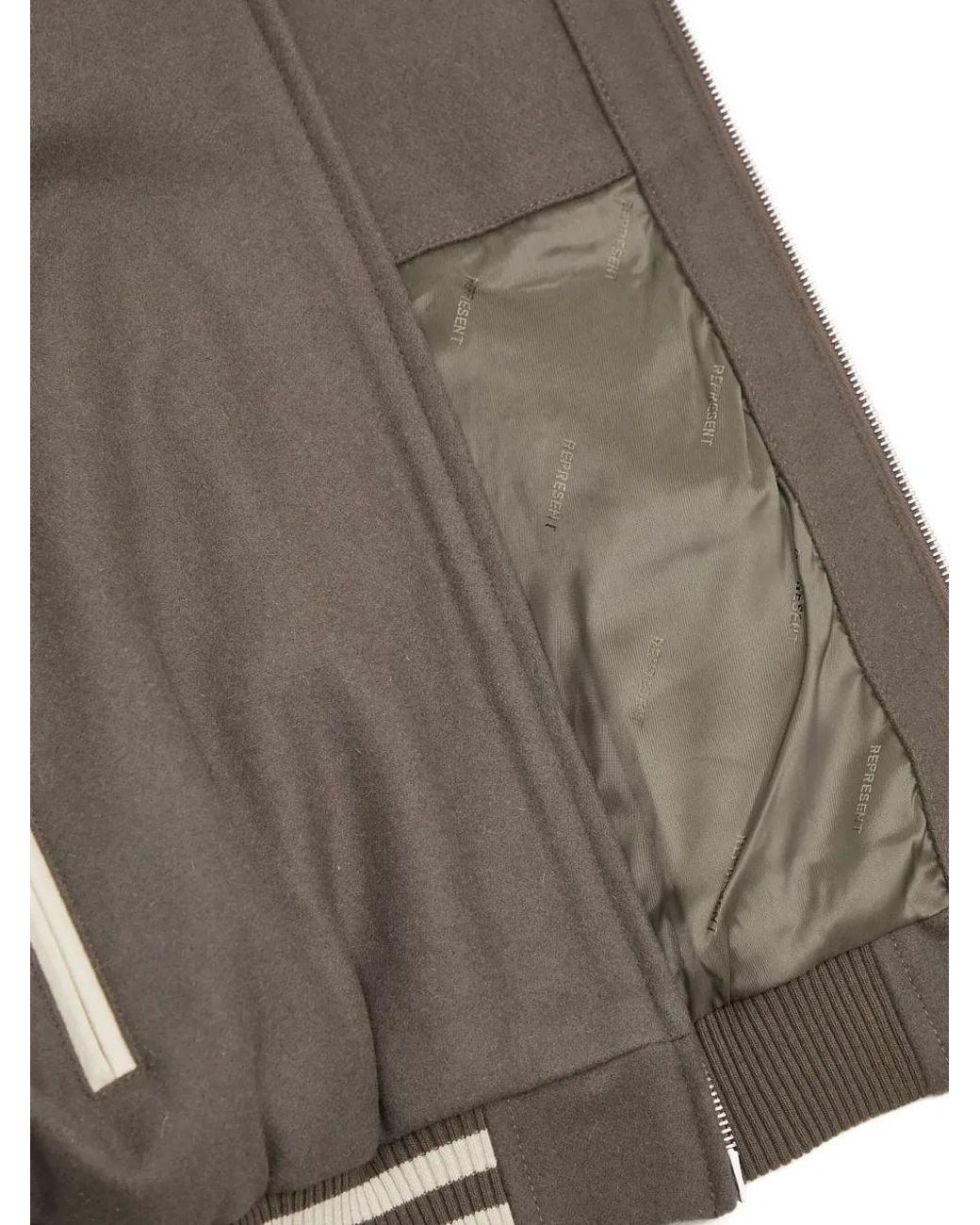 Chaqueta Varsity Represent de hombre de color Gray