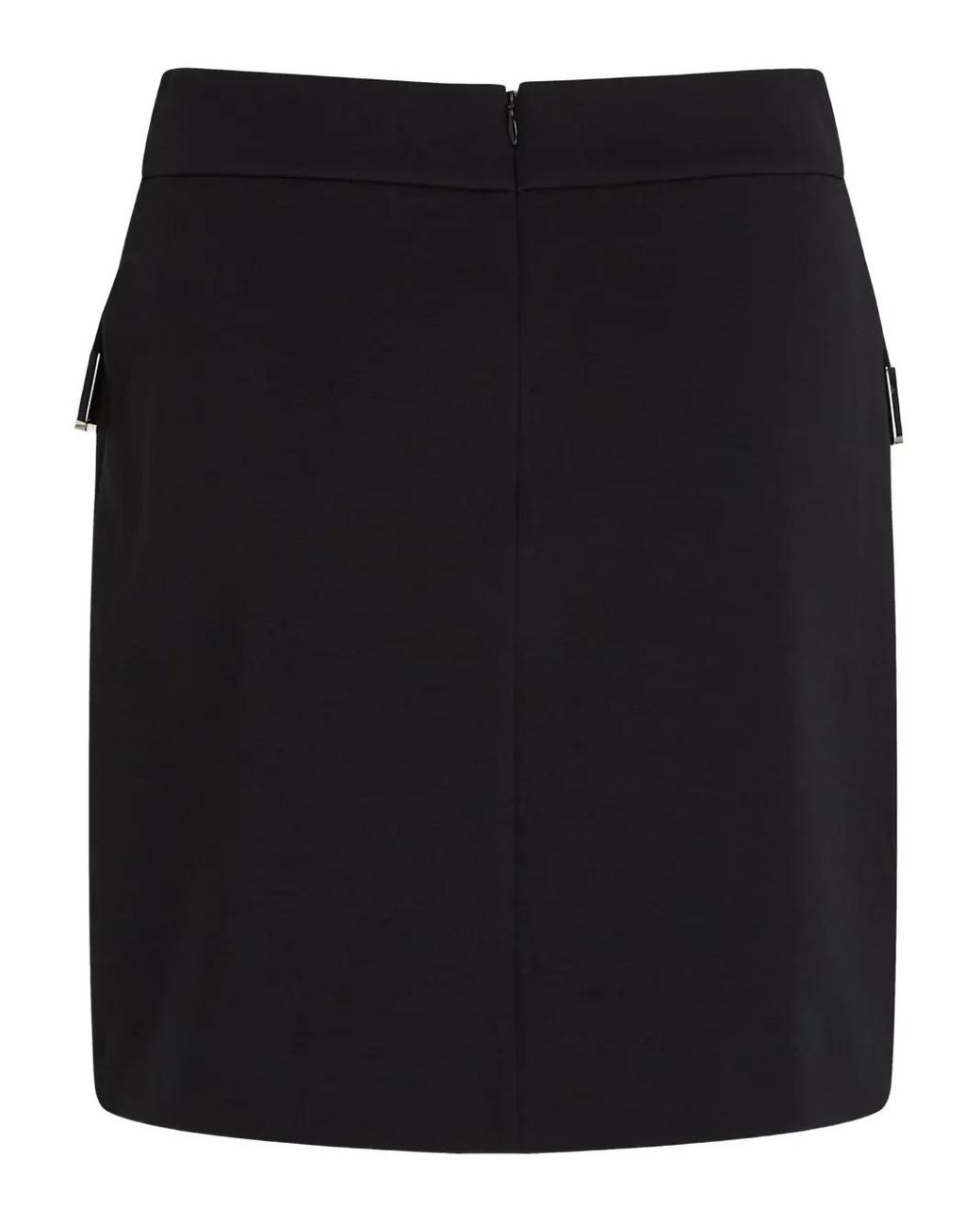 Karl Lagerfeld Black Flap-Pocket Mini Skirt