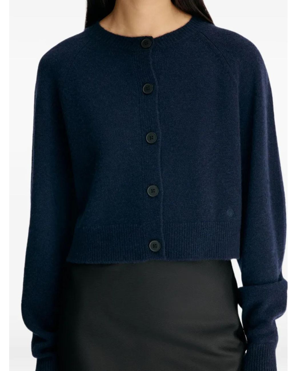 Loulou de Saison Blue Heike Raglan-Sleeve Cashmere Cardigan