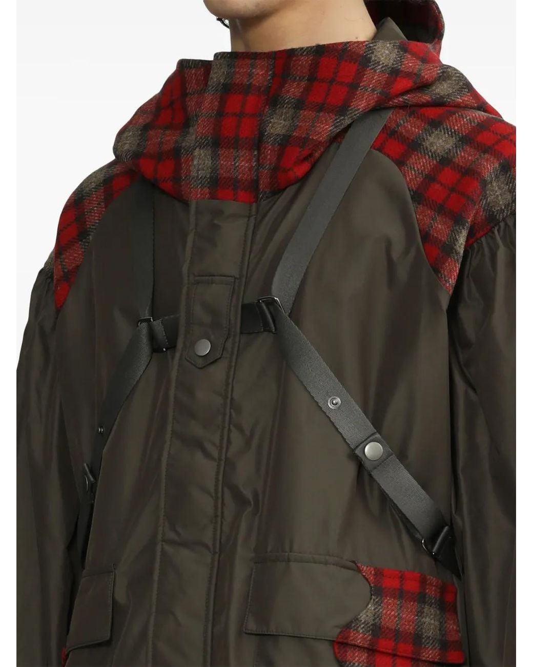 ANDERSSON BELL Brown Harness Hooded Jacket for men