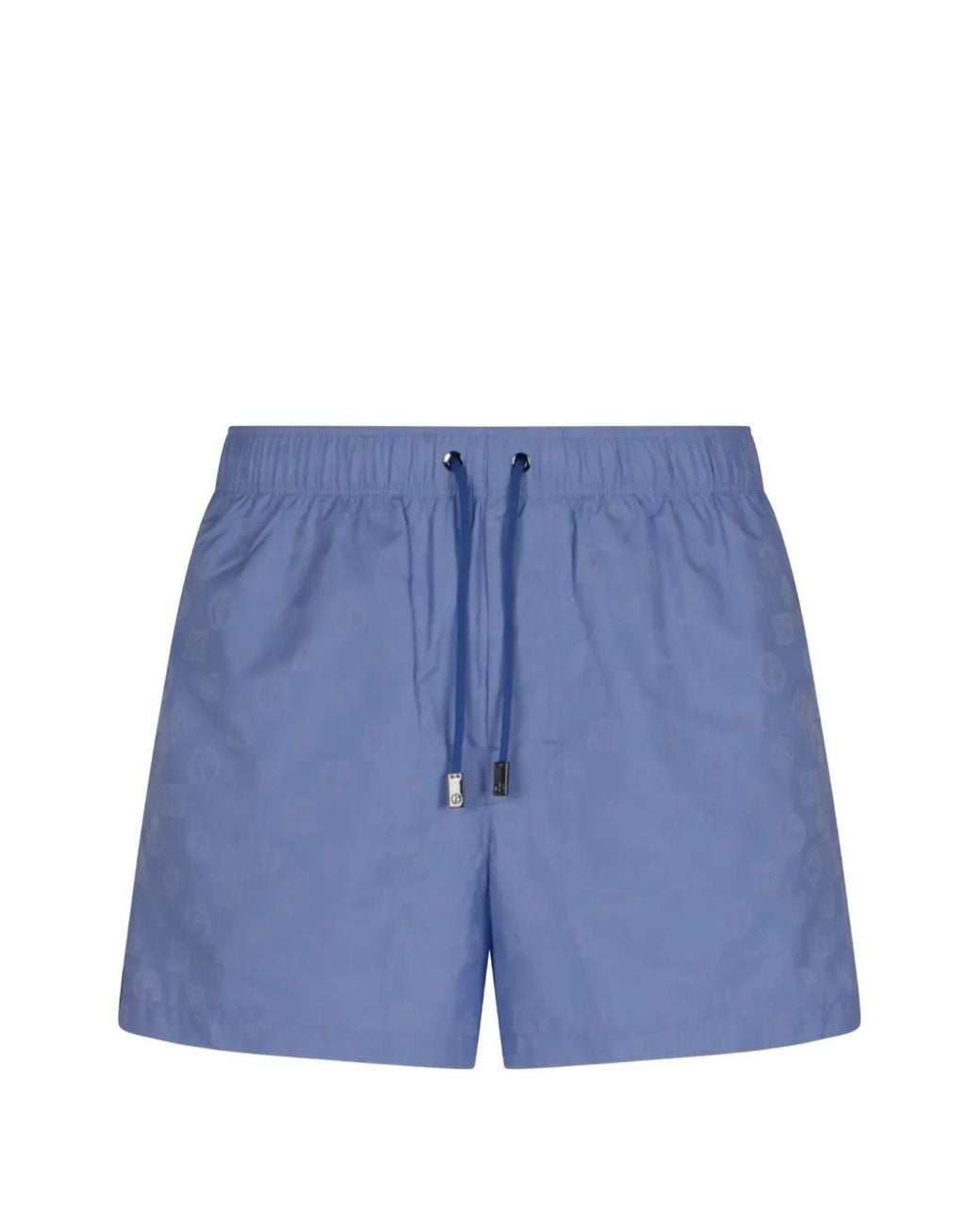 Giorgio Armani Blue Short De Bain À Ourlet Droit for men