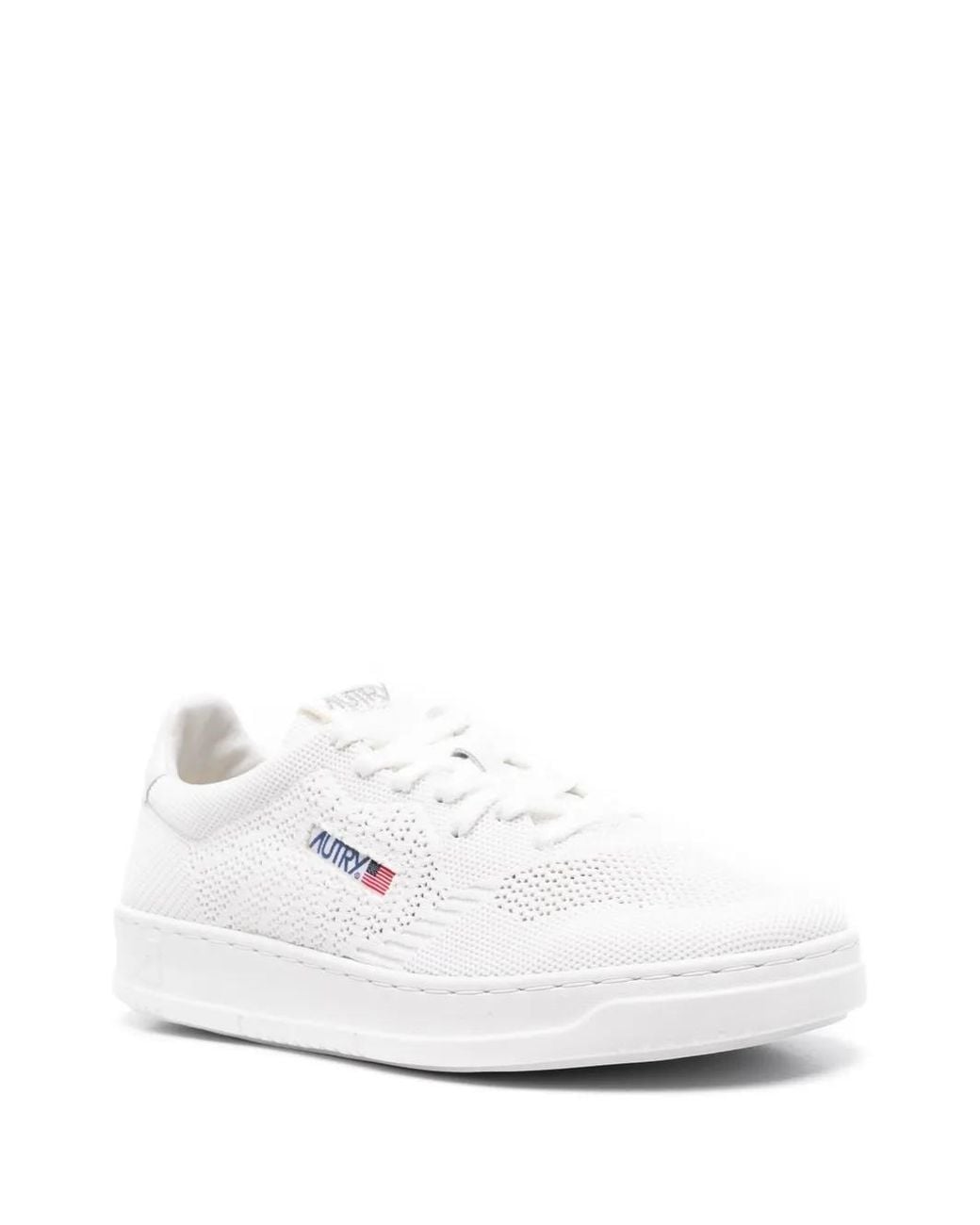 Autry White Easeknit Medalist Sneakers for men