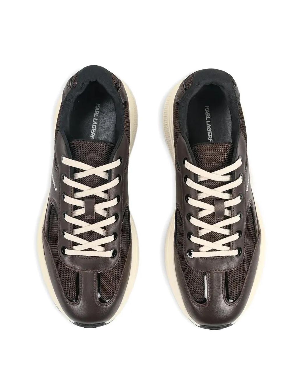 Karl Lagerfeld White Logo-Lettering Sneakers for men