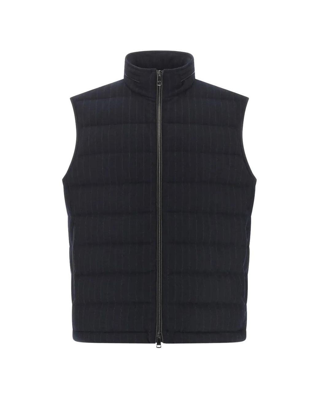 Paul & Shark Blue Pinstripe Quilted Gilet for men