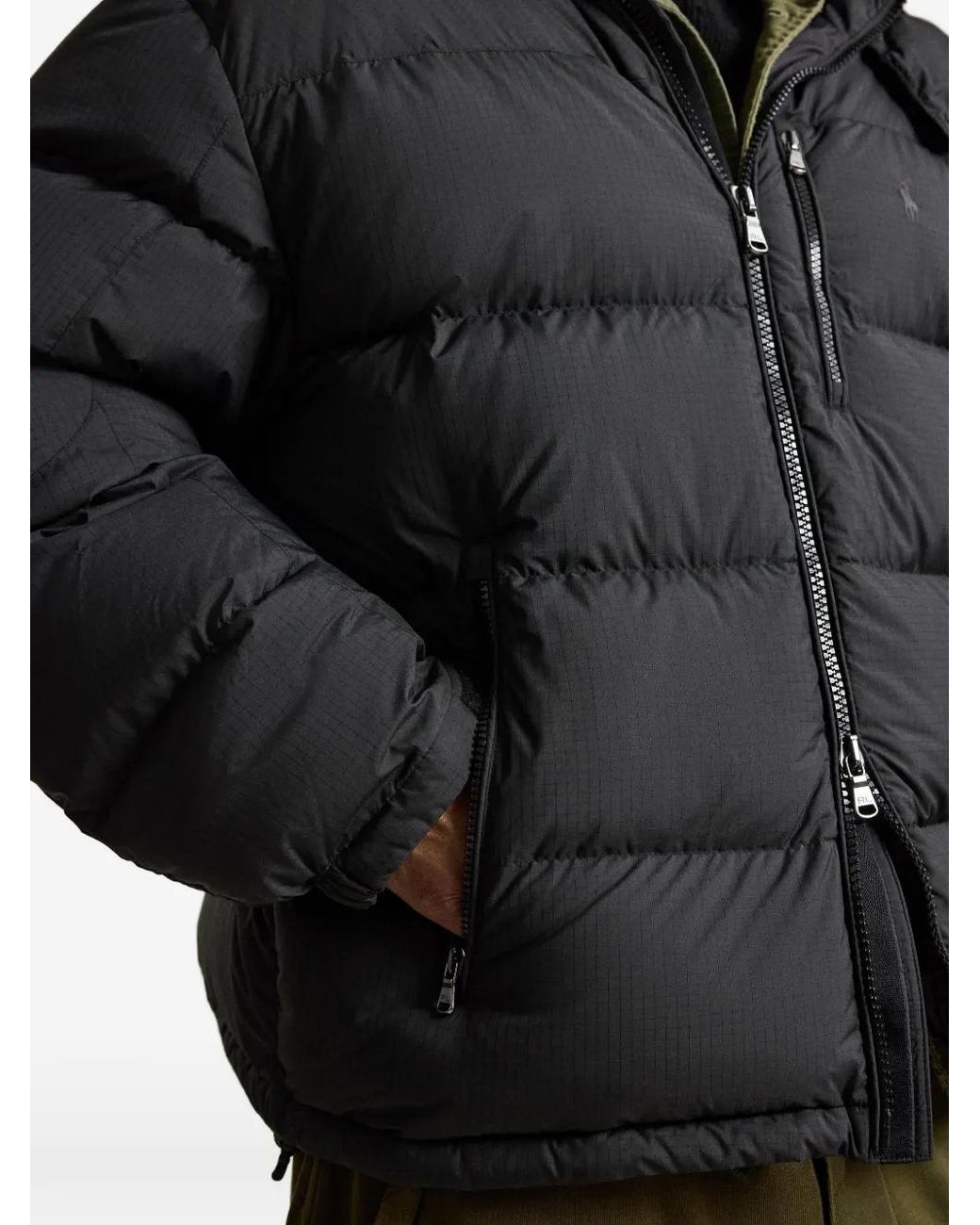 Polo Ralph Lauren Black Hooded Puffer Jacket for men