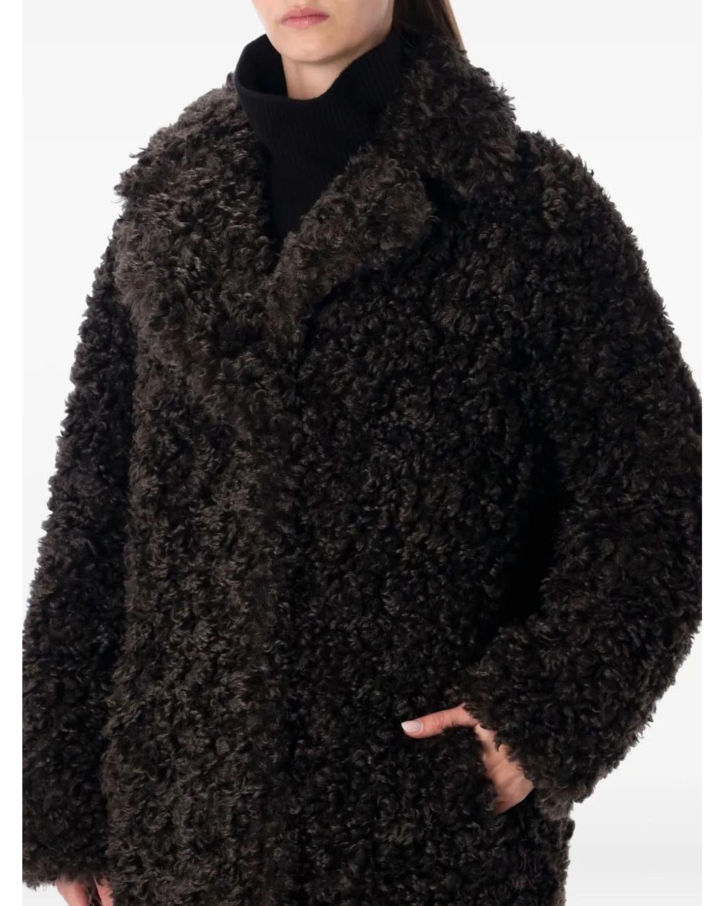 Stand Studio Black Textured Coat