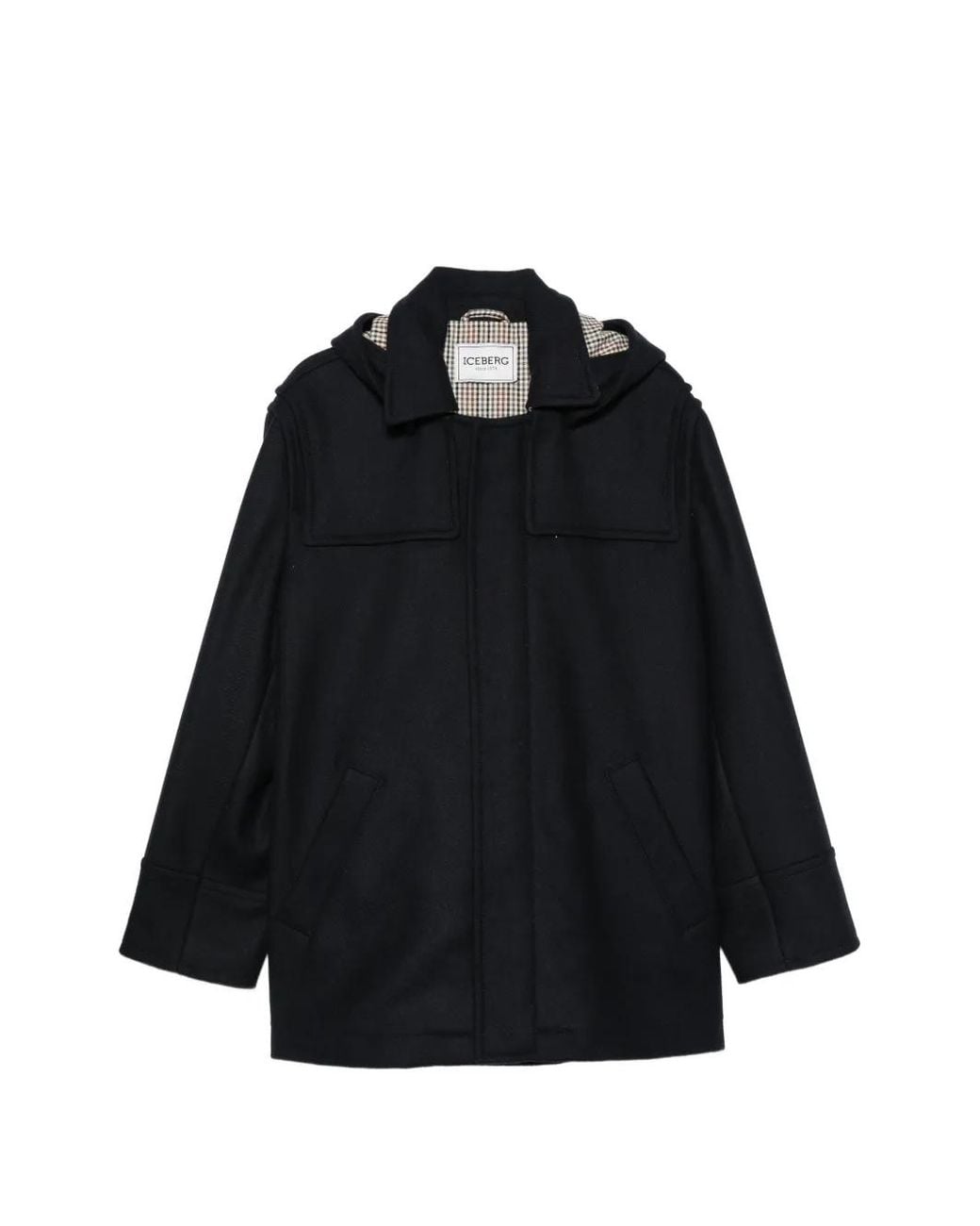 Abrigo Con Capucha Iceberg de hombre de color Black