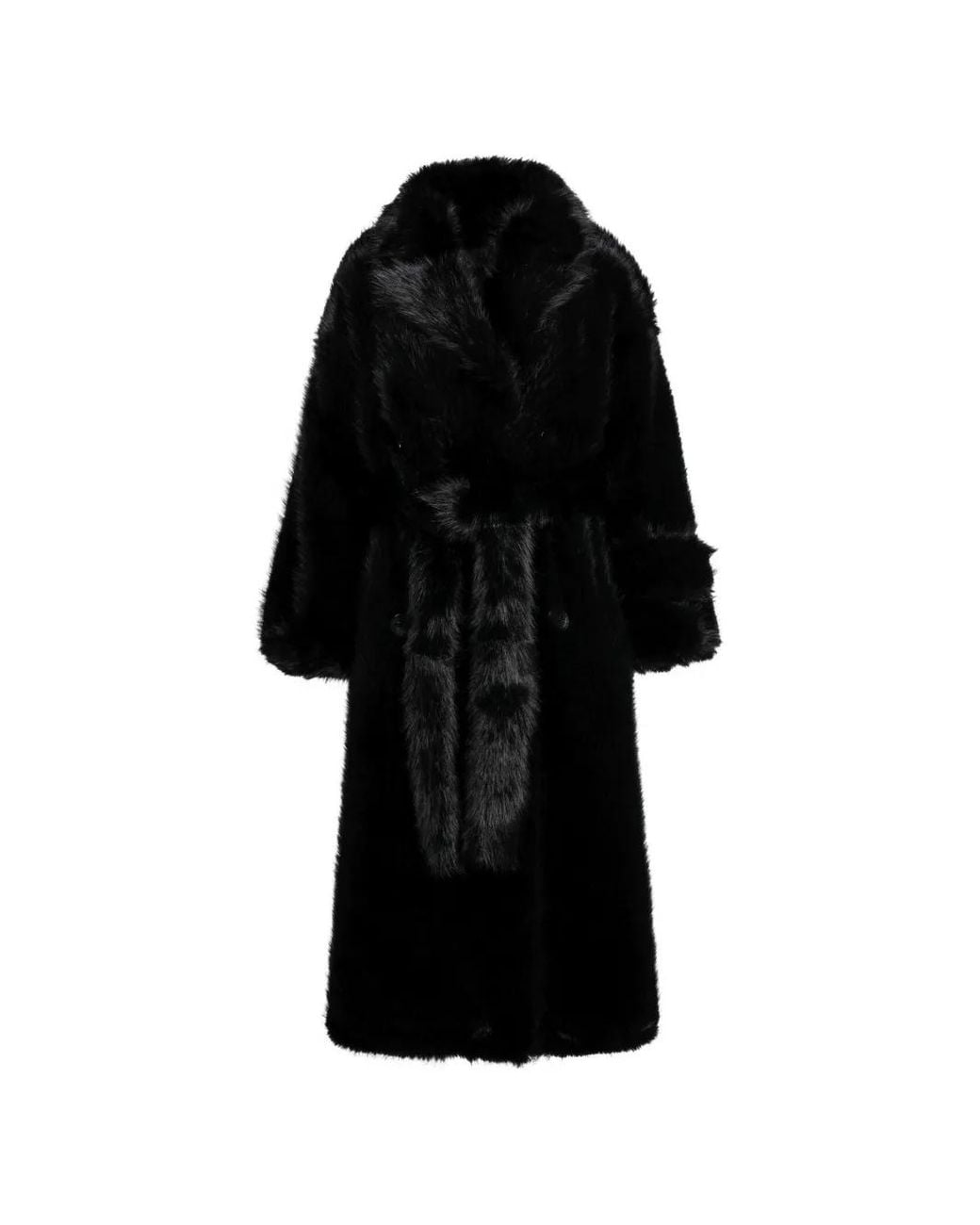 BB COUTURE Black Jackie Faux-Fur Coat