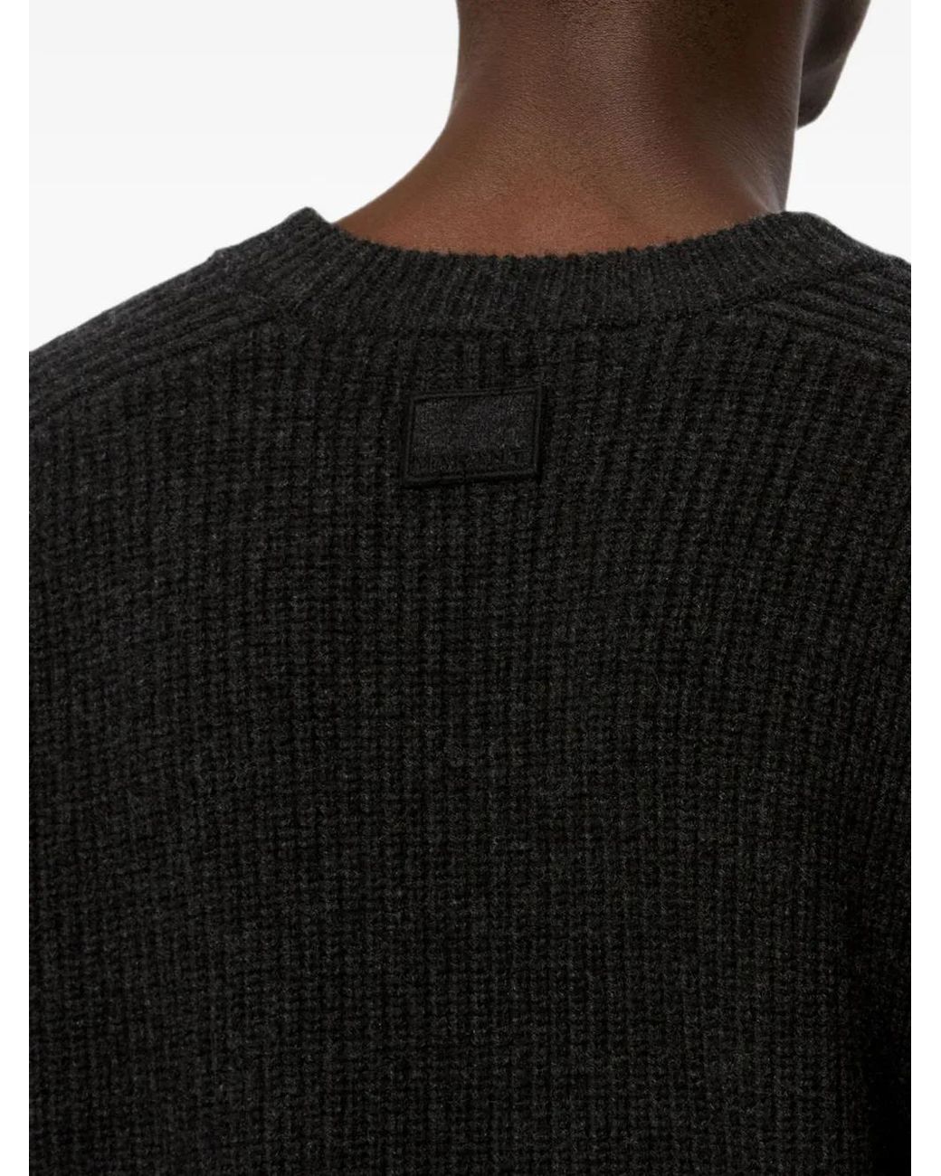 Isabel Marant Blue Ribbed-Knit Crew-Neck Sweater for men