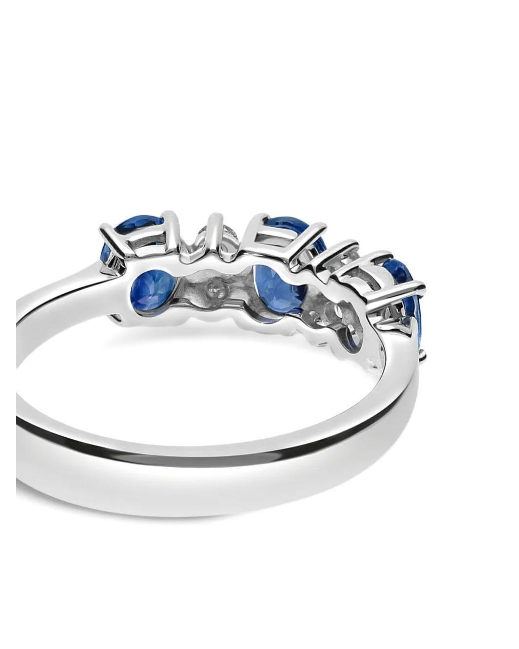 Leo Pizzo Blue 18K Eternity Diamond And Sapphire Ring
