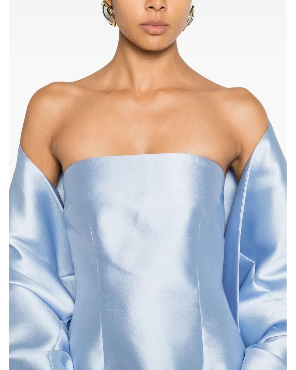 Solace London Blue The Renee Midaxi Dress Ice