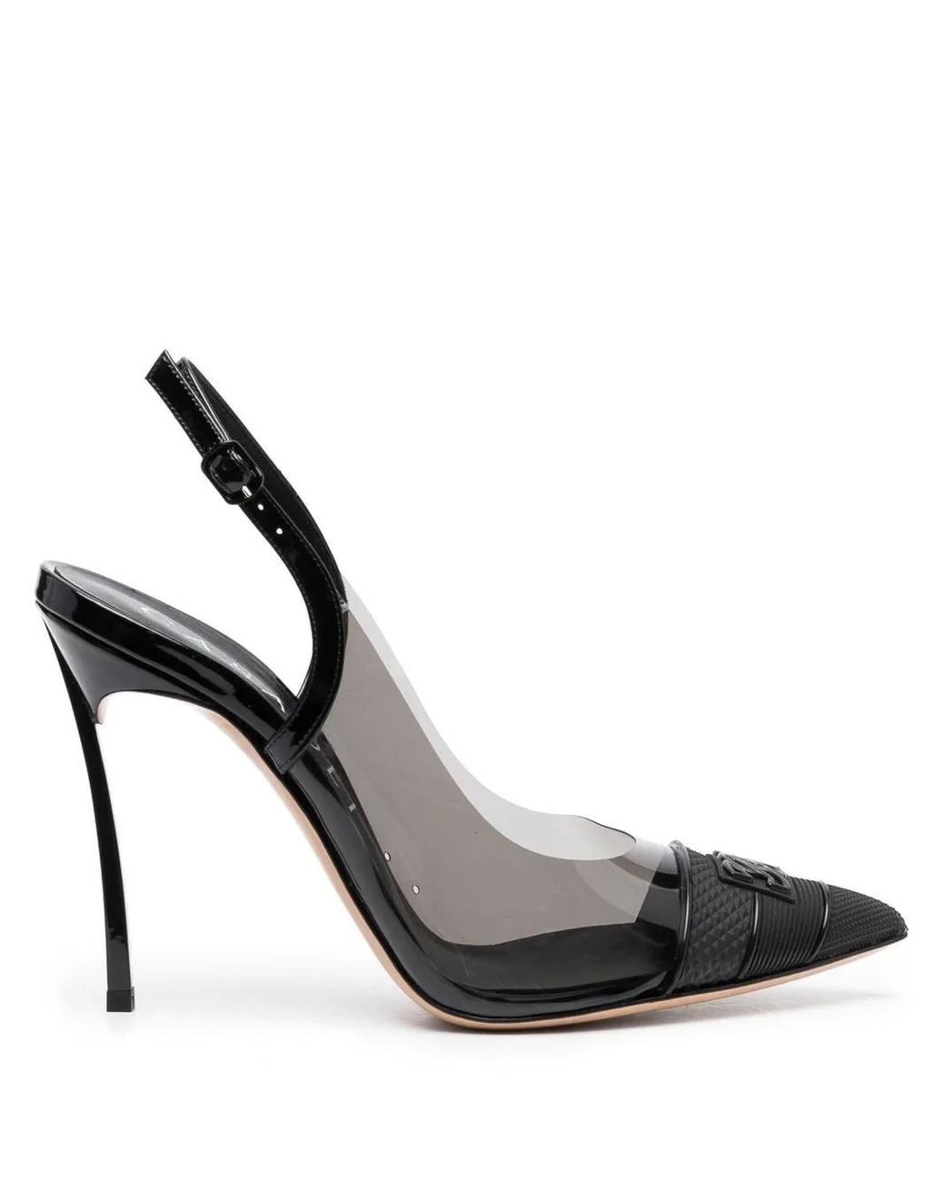 Casadei Metallic Blade Fluo Pvc Leather Pumps