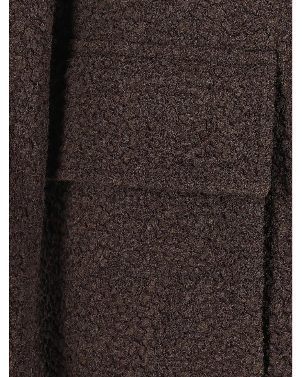 Giorgio Armani Brown Bouclé-Knit Button-Up Blazer for men