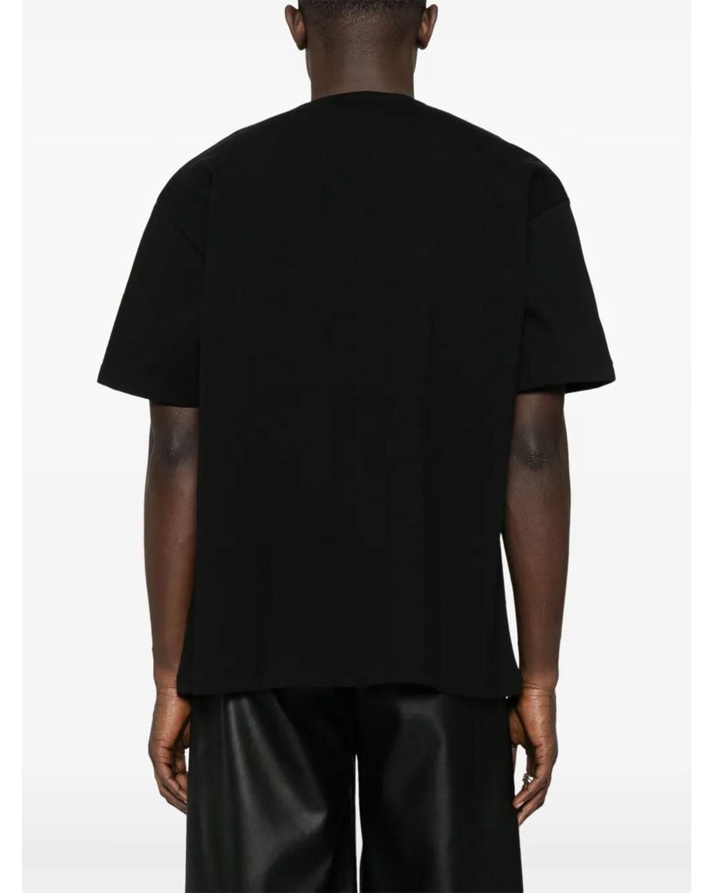 COMME DES GARÇON BLACK Black X Nike Swoosh Logo-Detail T-Shirt