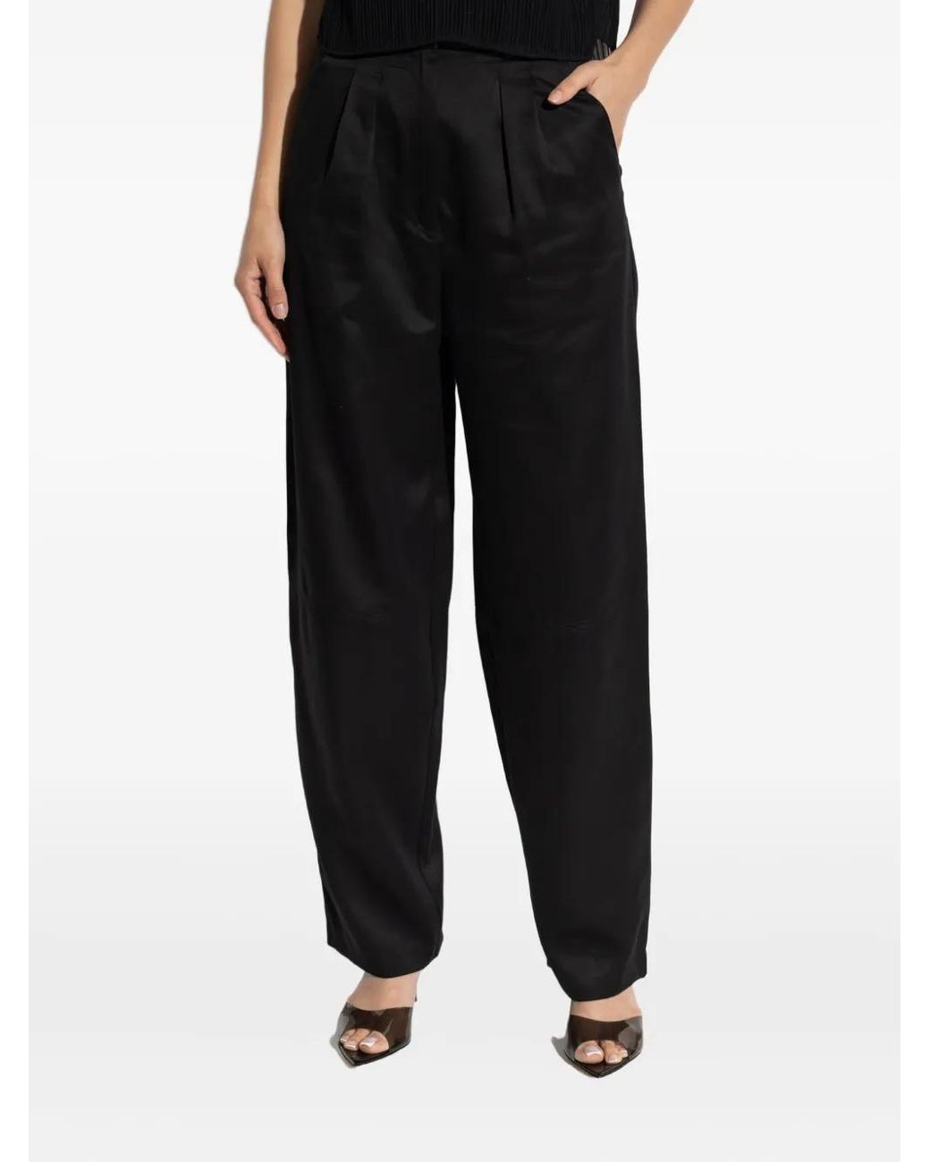 IRO Black Satin Trousers