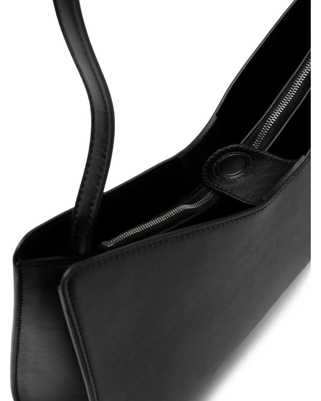 Marsèll Black Trapezoid Leather Tote Bag