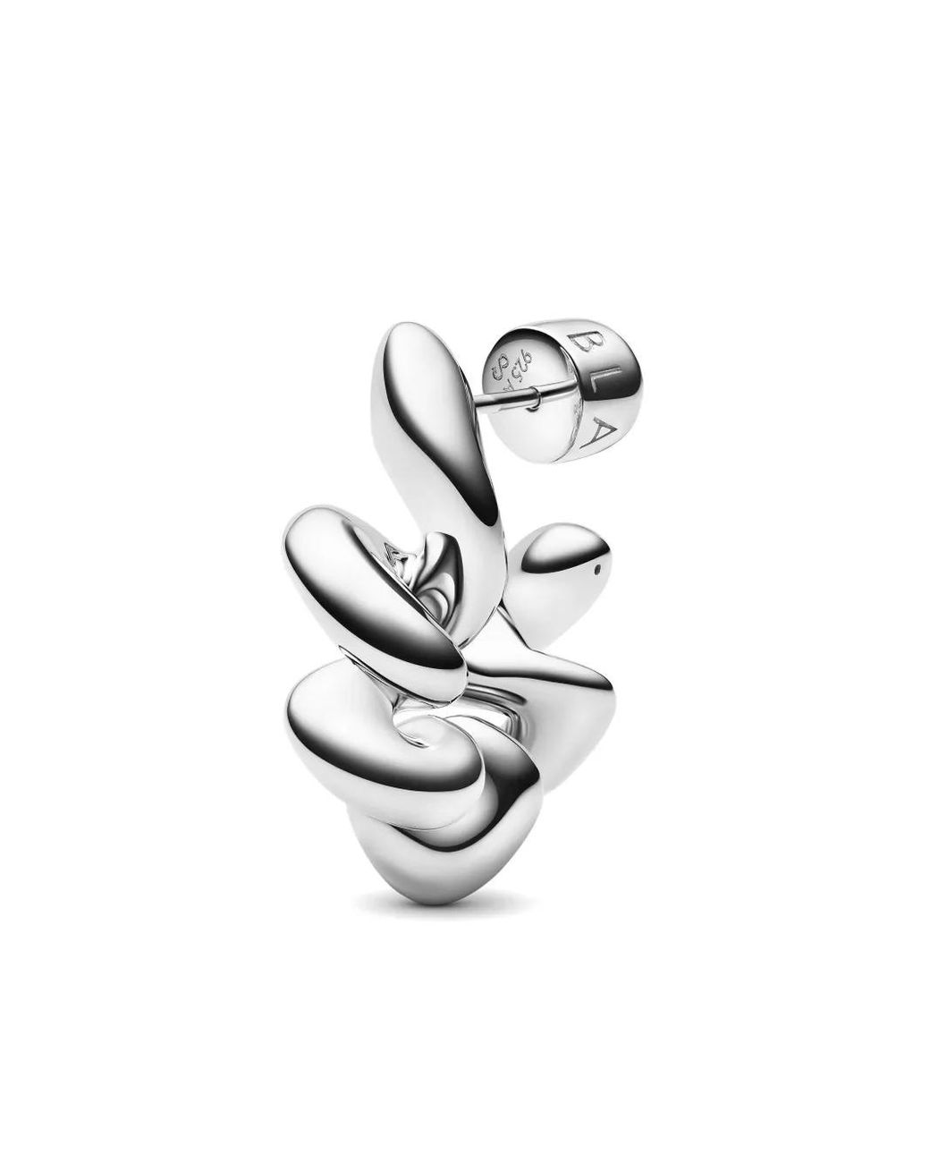 Maria Black White Coil Hoop Medium