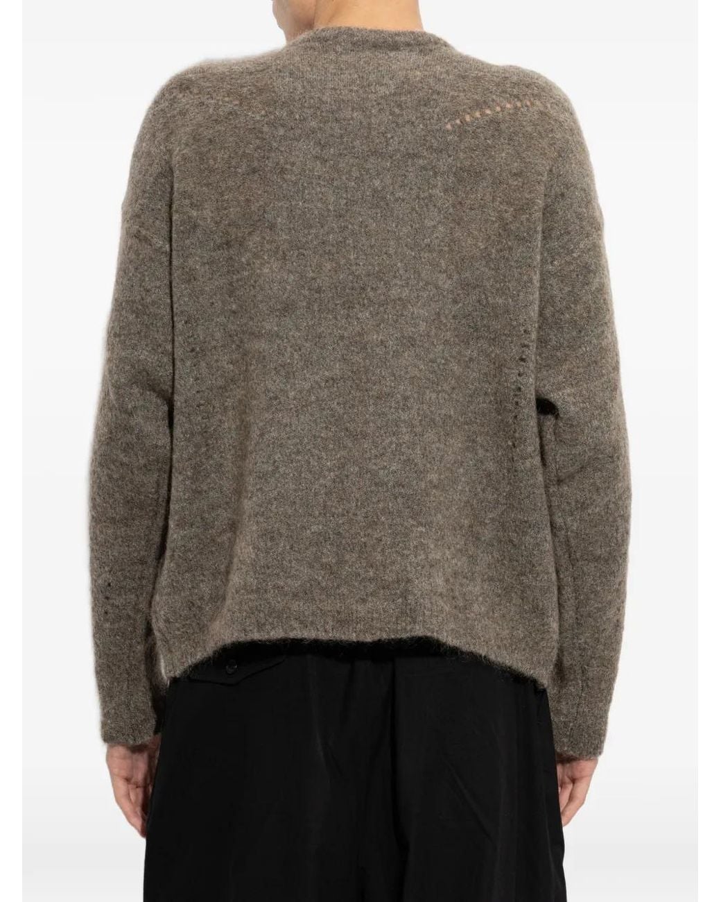 Roa Gray Logo-Detail Mohair-Blend Sweater for men