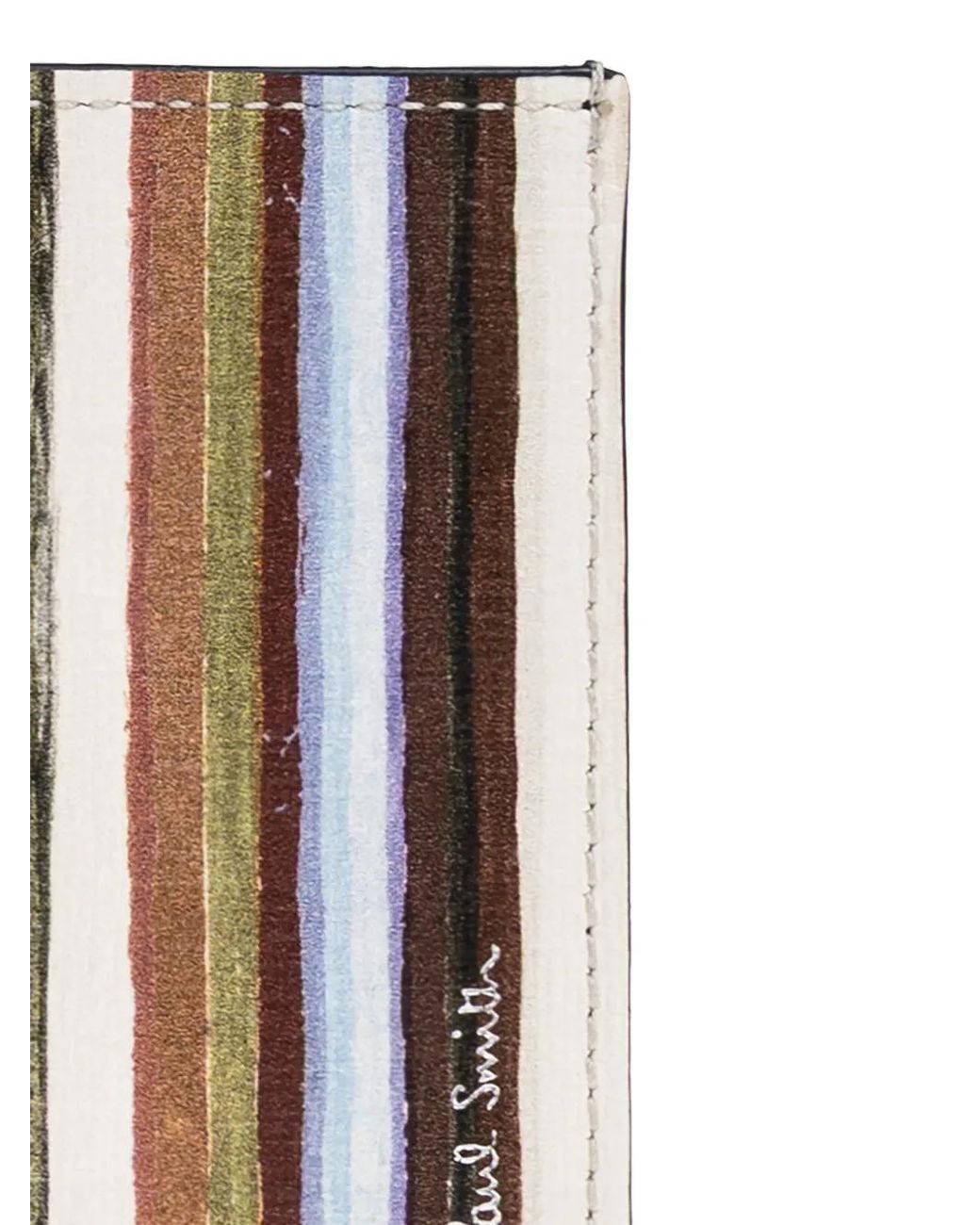 Porte-Cartes En Cuir À Rayures Paul Smith pour homme en coloris White