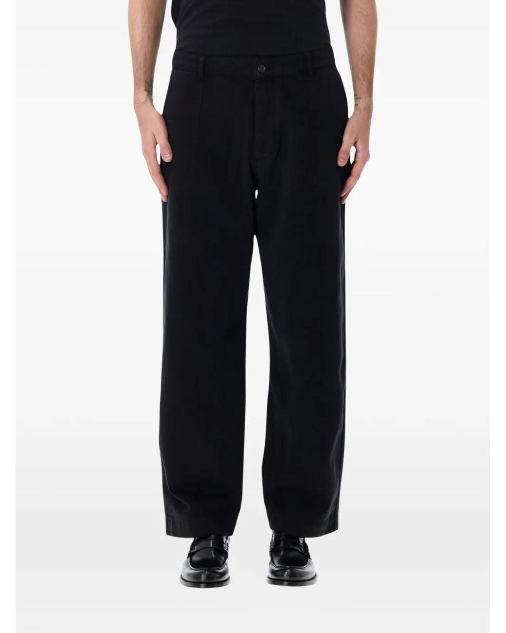 Universal Works Black Dexter Straight-Leg Chino Trousers for men