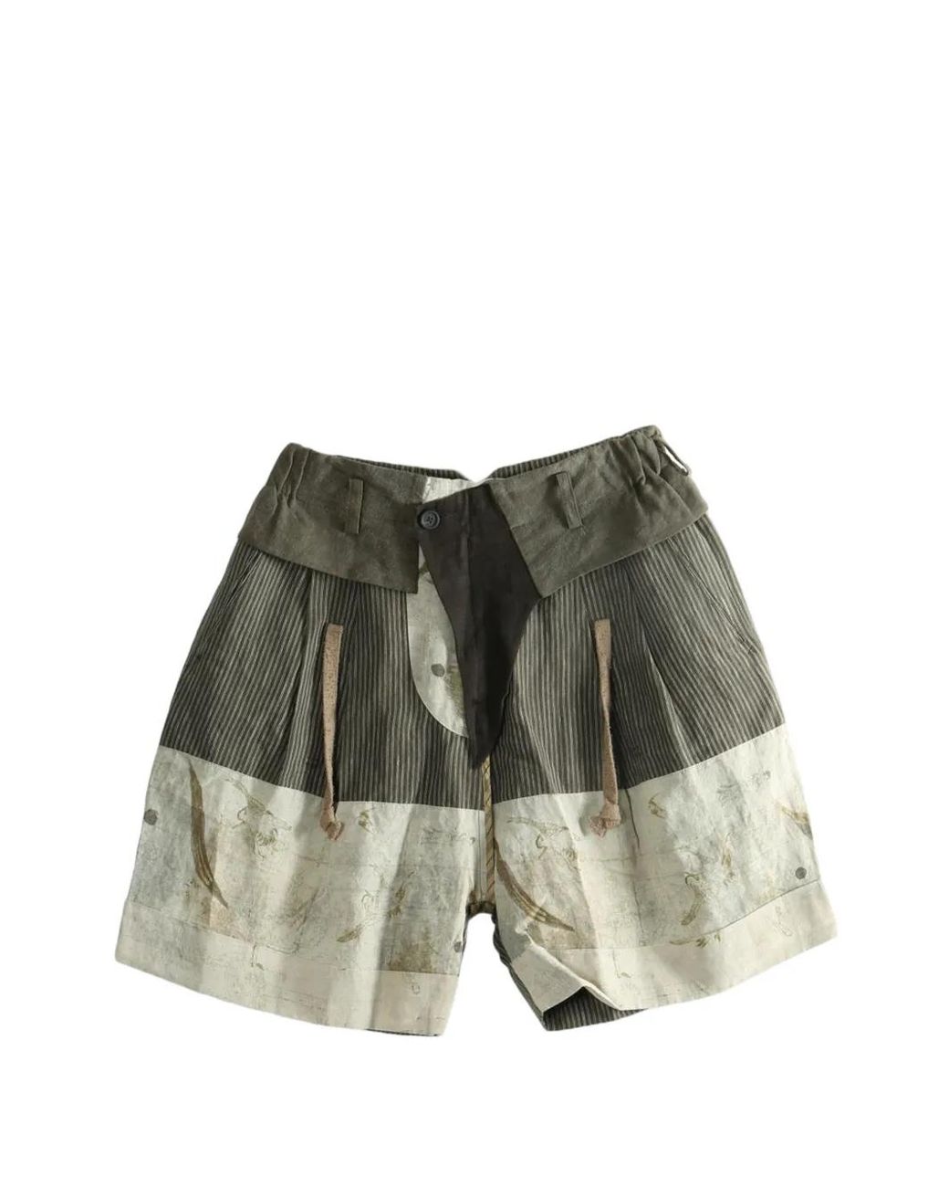 Bermudas Con Diseño Patchwork Ziggy Chen de hombre de color Green