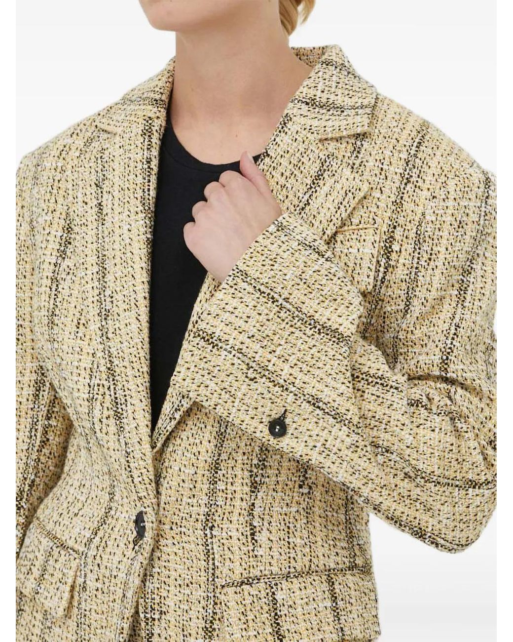 Day Birger et Mikkelsen Natural Single-Breasted Tweed Blazer