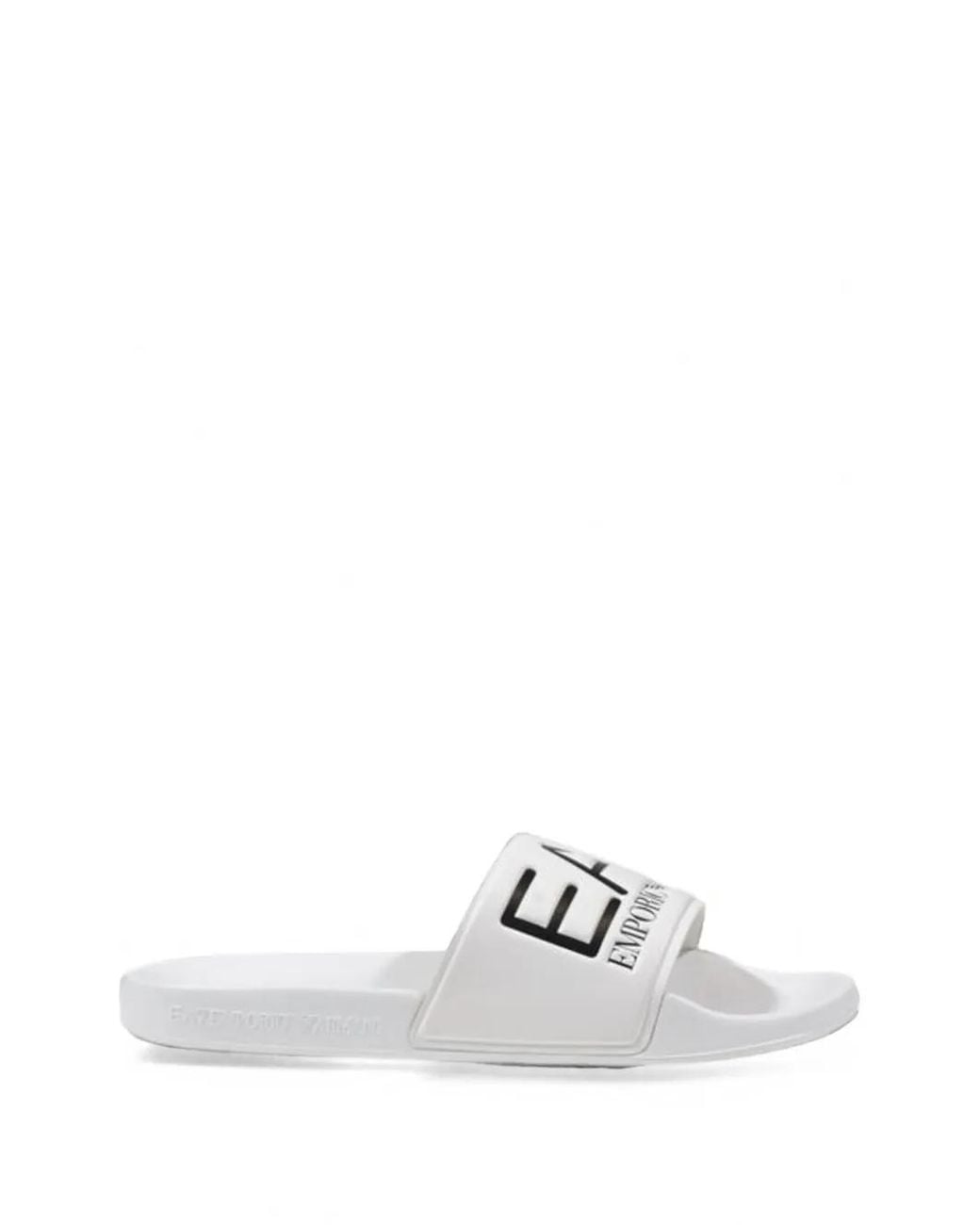 EA7 Weiße Pvc-Slipper in White für Herren