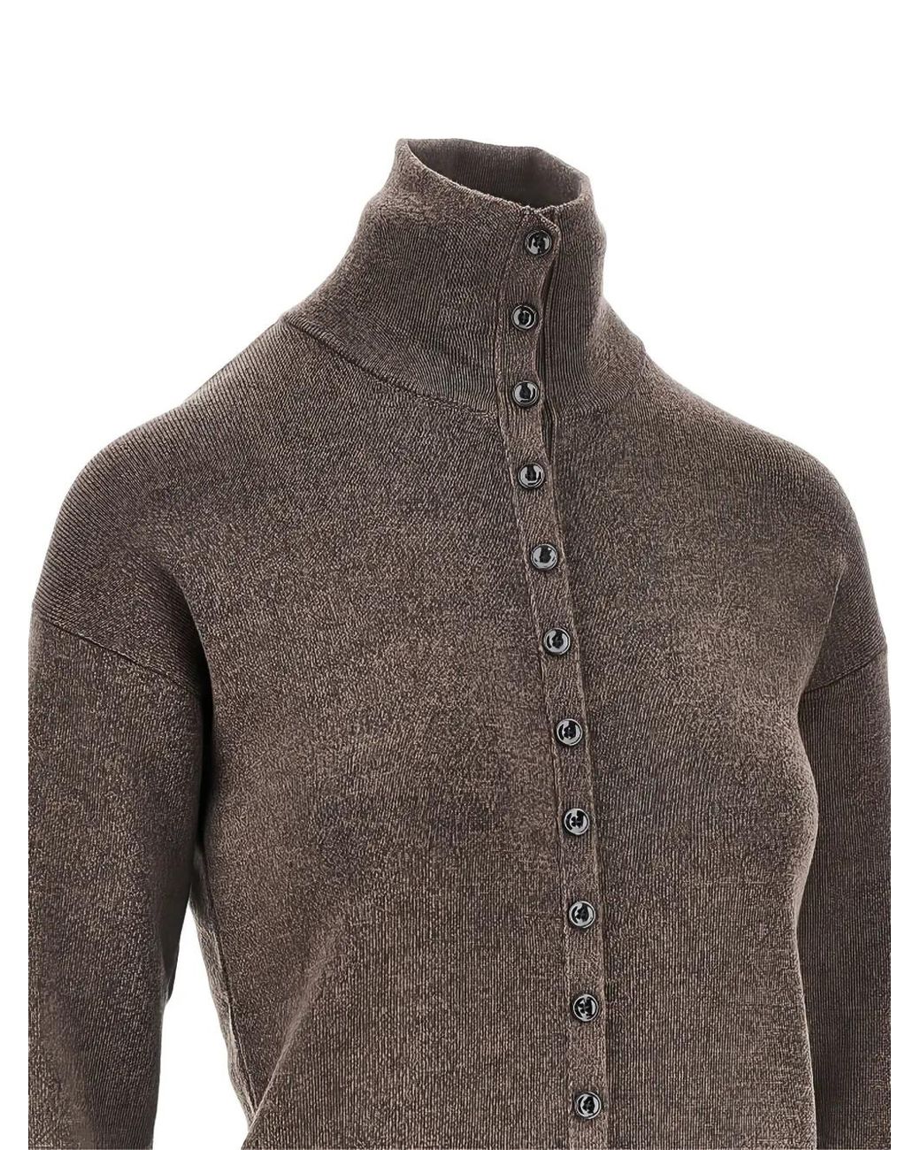 Lemaire Brown Buttoned Top