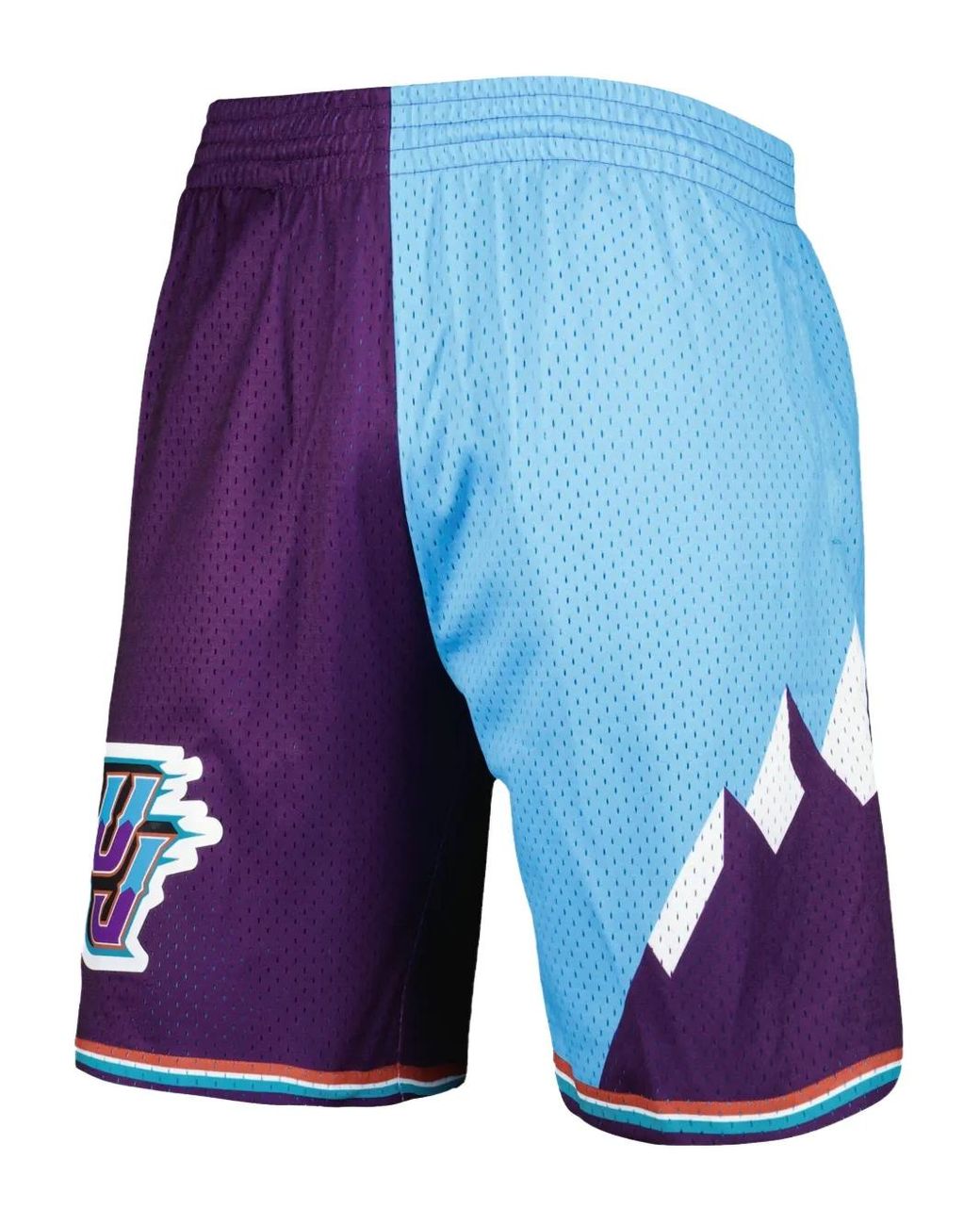 Mitchell & Ness Blue X Nba Utah Jazz 1996 Split Swingman Shorts for men